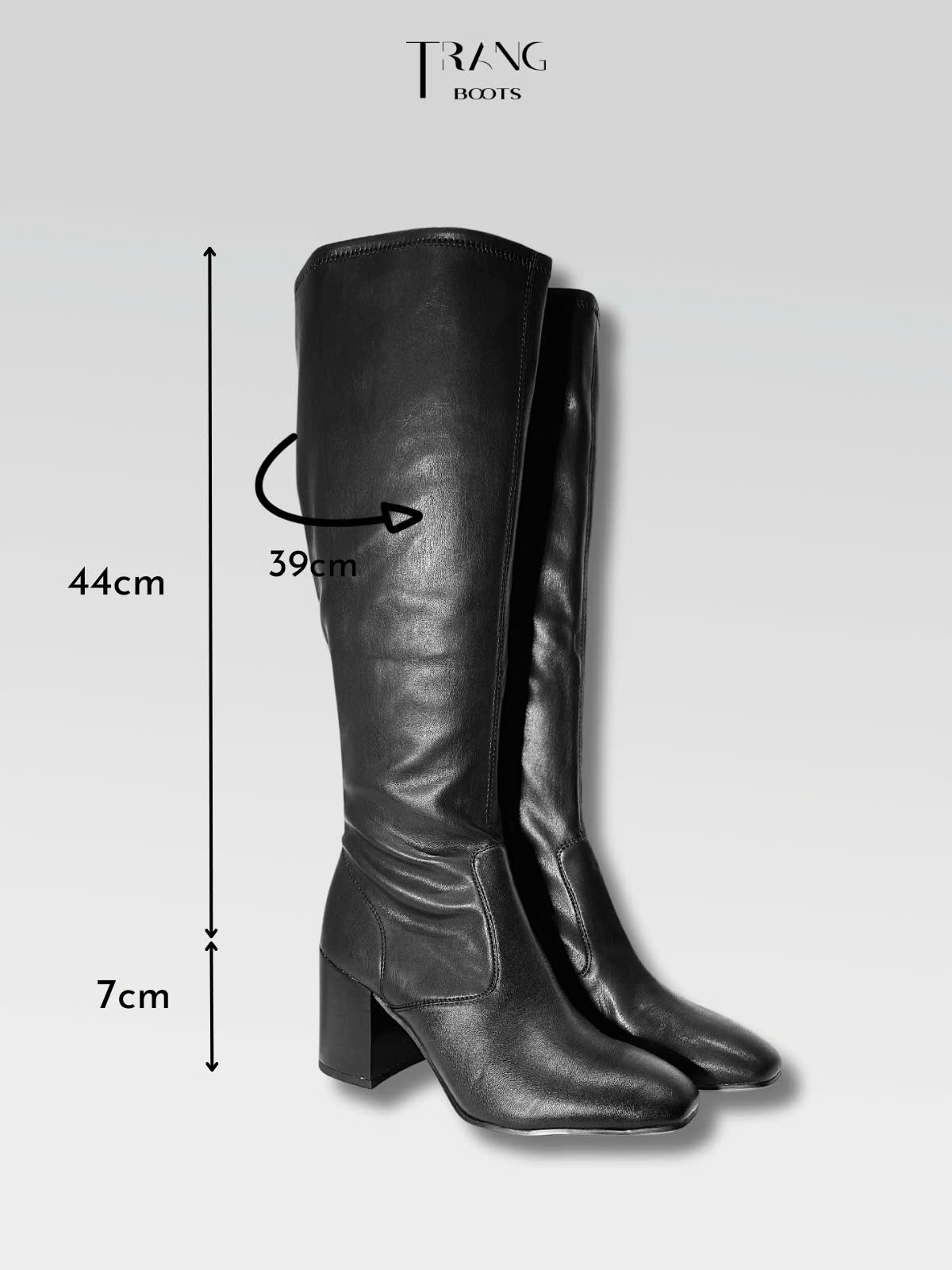 KNEE BOOTS FRANCO SARTO DA MỜ GÓT TRỤ