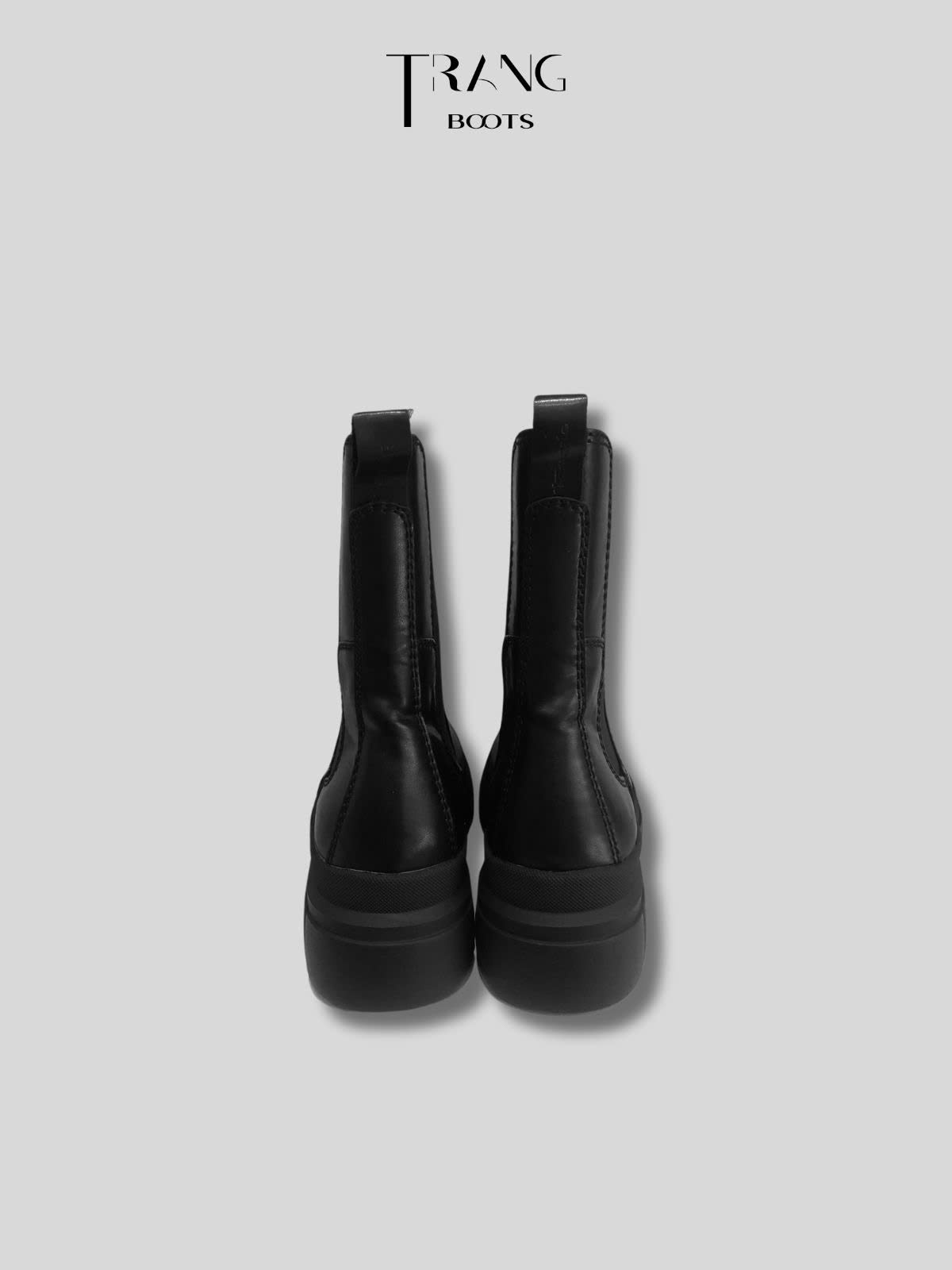 Womens Tommy Hilfiger Preppy Outdoor Black Boots/ Chelsea boots đế thấp màu đen