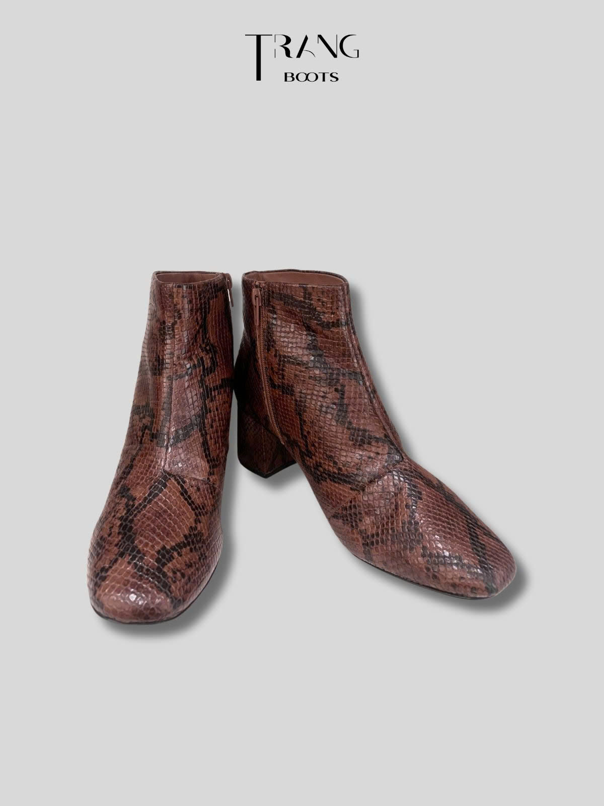 ANKLE BOOTS NÂU DA RẮN