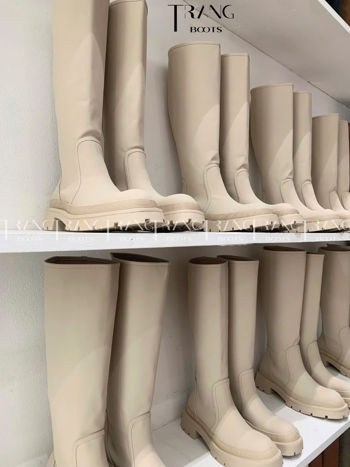 RUBBERISED BOOTS - BOOTS ỦNG GỐI THỜI TRANG CAO SU