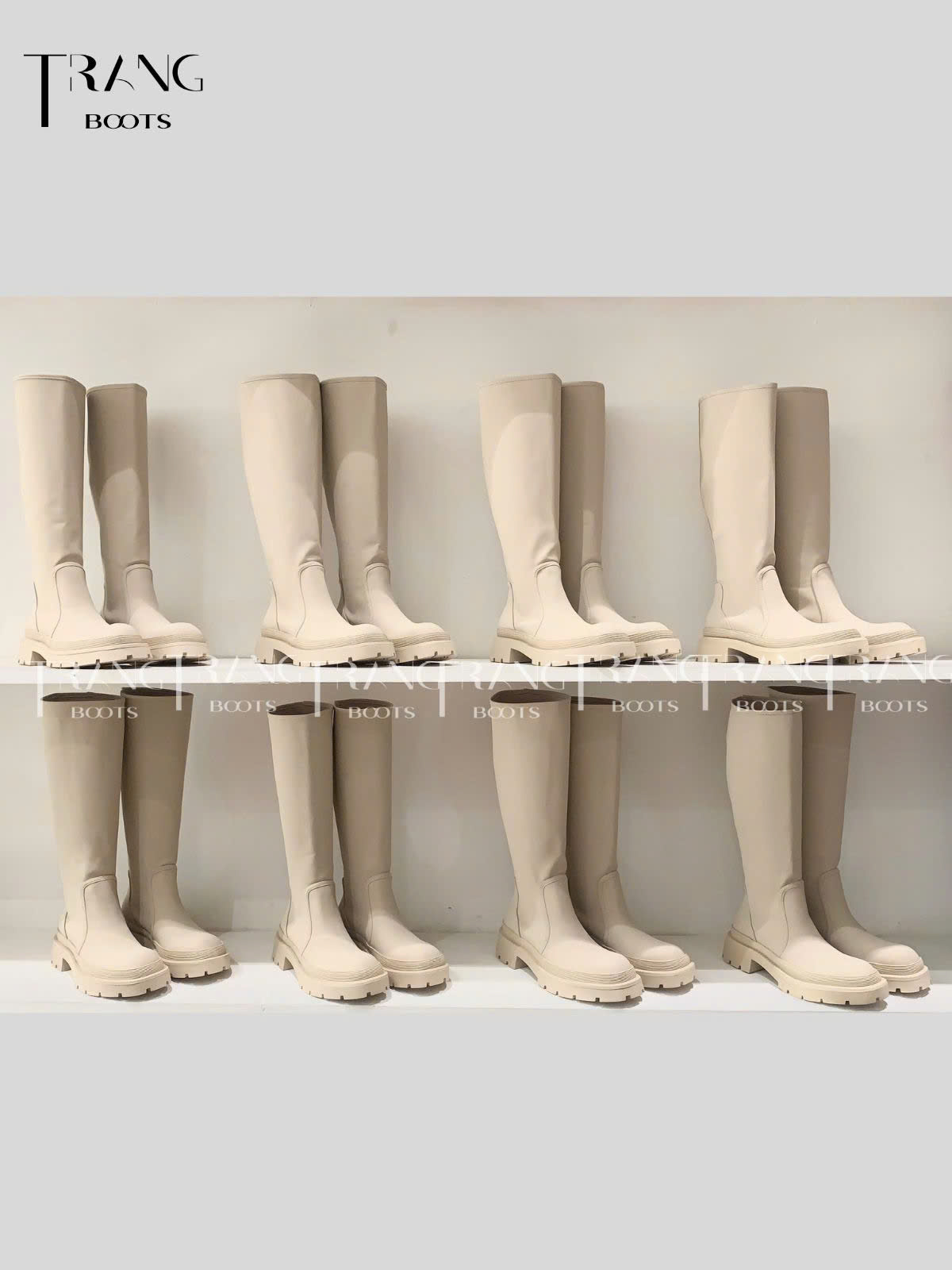 RUBBERISED BOOTS - BOOTS ỦNG GỐI THỜI TRANG CAO SU