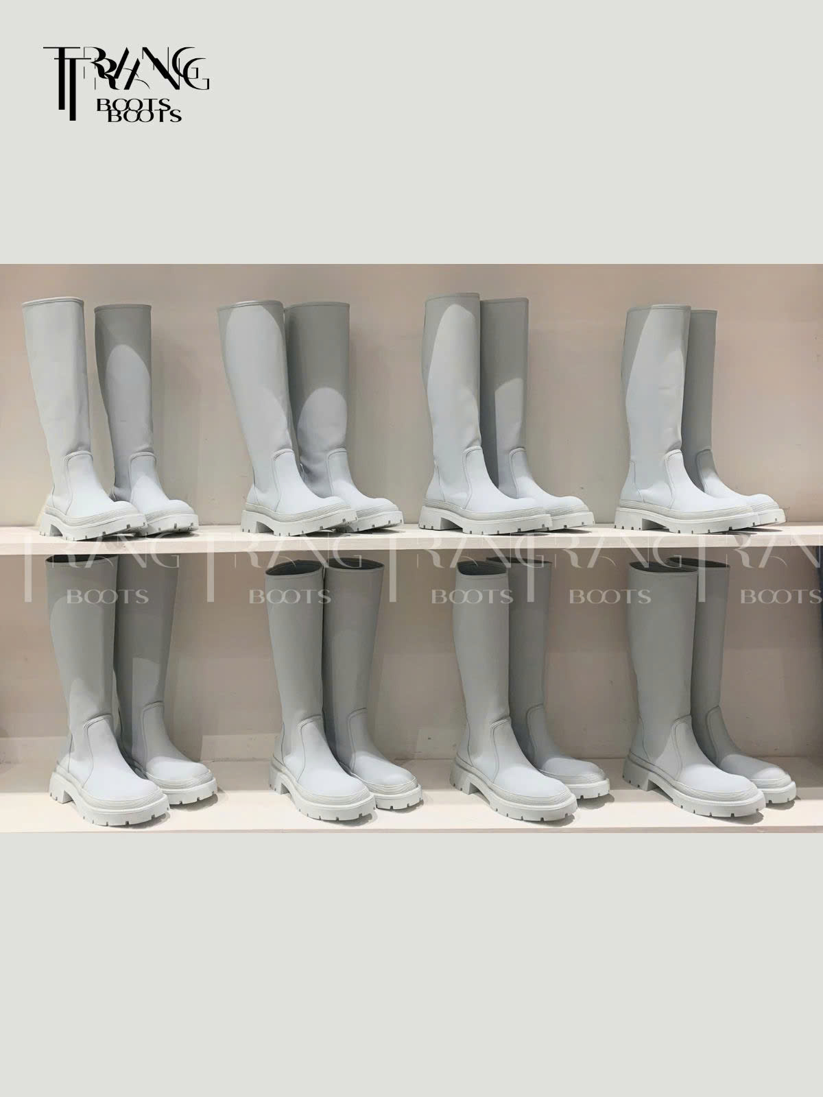 RUBBERISED BOOTS - BOOTS ỦNG GỐI THỜI TRANG CAO SU