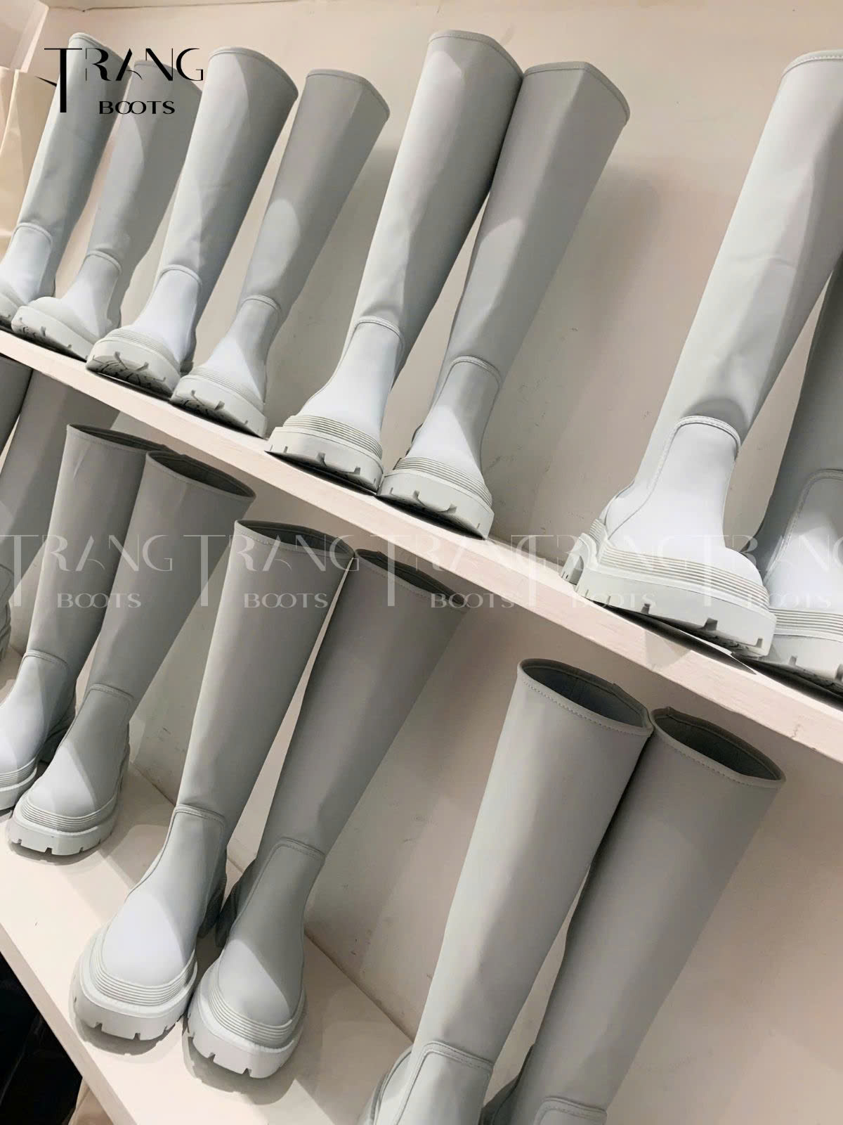 RUBBERISED BOOTS - BOOTS ỦNG GỐI THỜI TRANG CAO SU