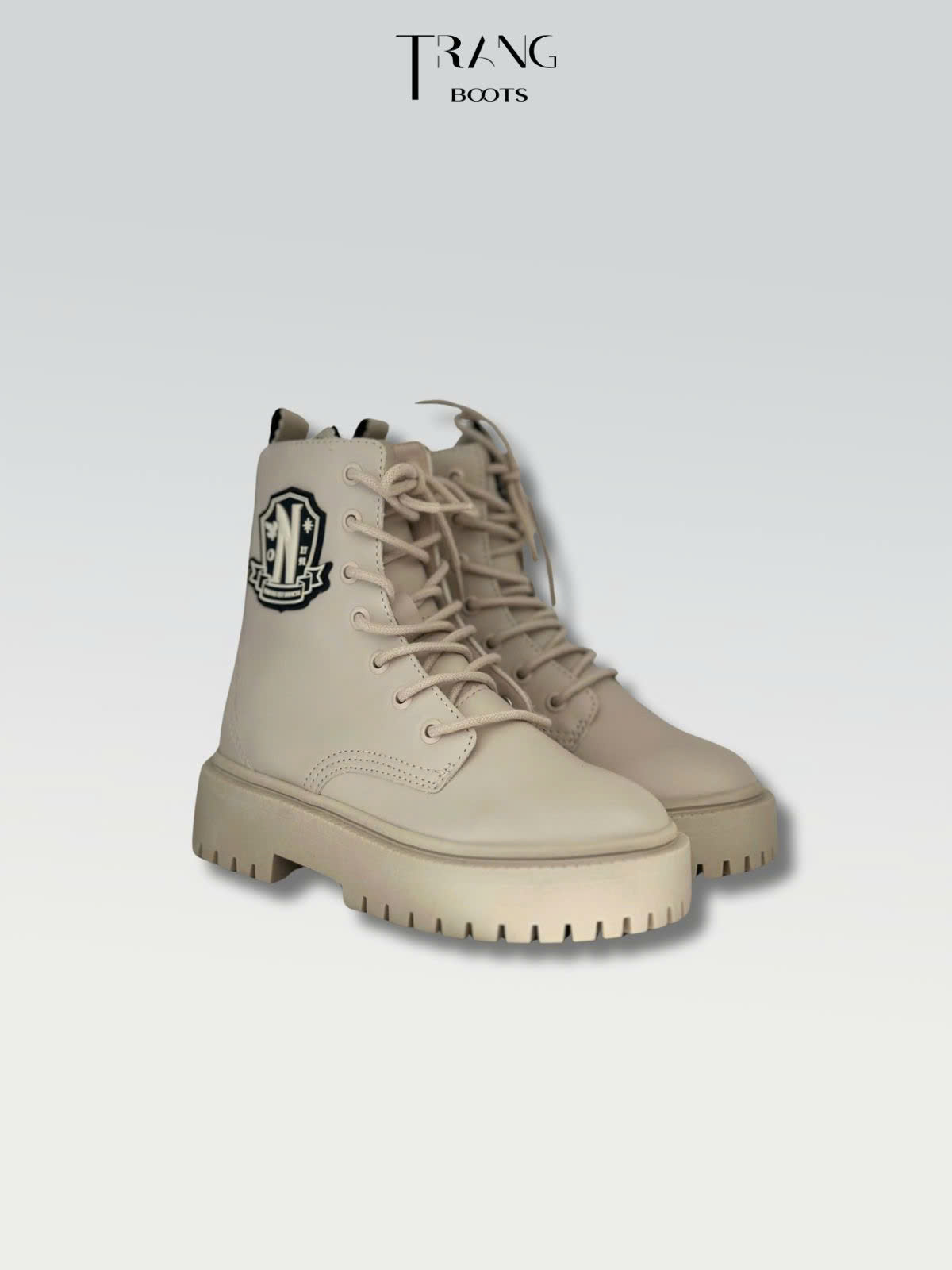 BOOTS TRẺ EM CHIẾN BINH MÀU KEM