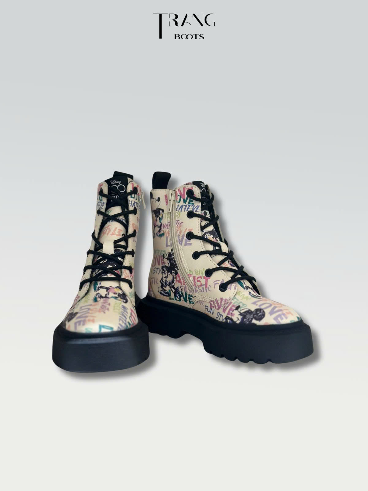 BOOTS TRẺ EM ZARA HỌA TIẾT CHUỘT MICKEY