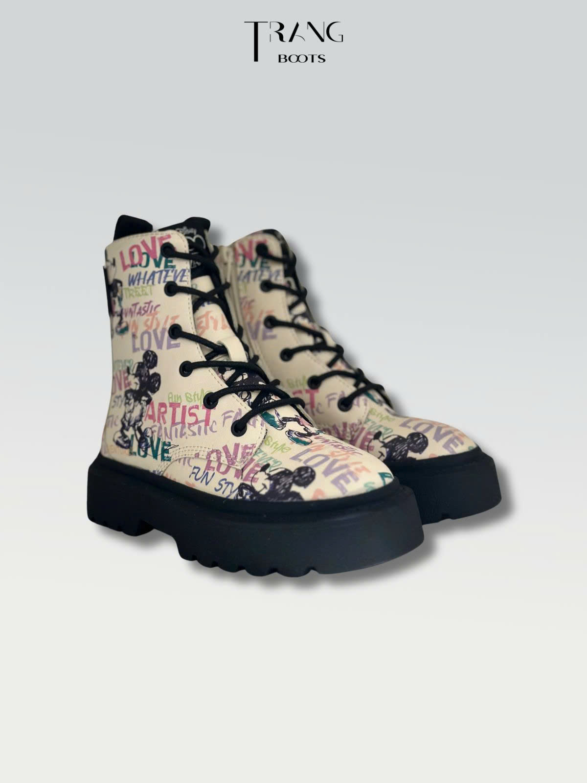 BOOTS TRẺ EM ZARA HỌA TIẾT CHUỘT MICKEY