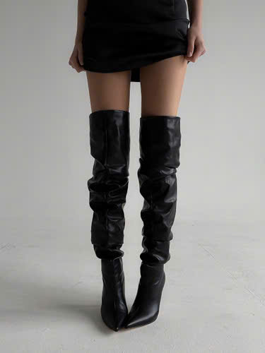 OVER KNEE BOOTS GÓT TRỤ PHOM NHÚN