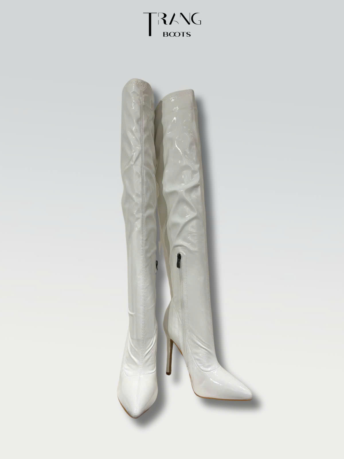 OVER KNEE BOOTS GÓT NHỌN FORM ÔM DA BÓNG