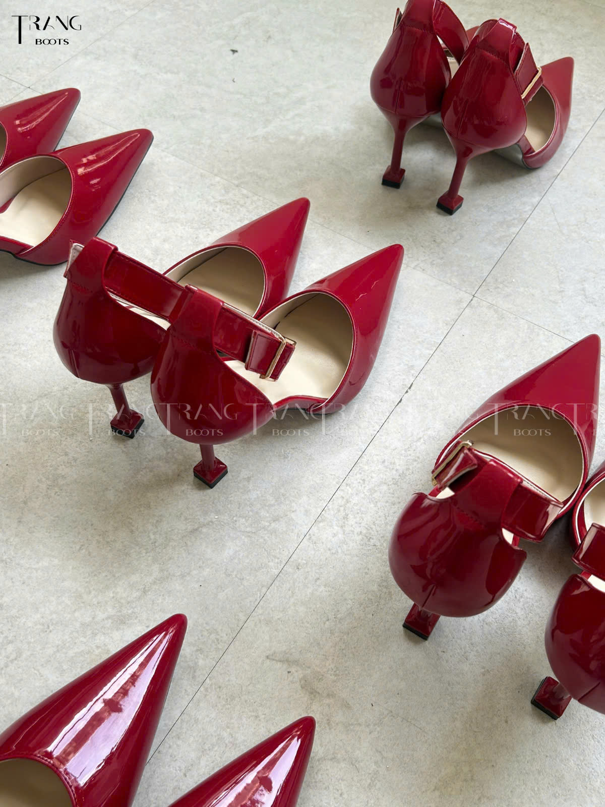 LISA PHIÊN BẢN 1.0- GIÀY CAO GÓT MŨI NHỌN QUAI CÀI DÁNG DÀI LISA 1.0