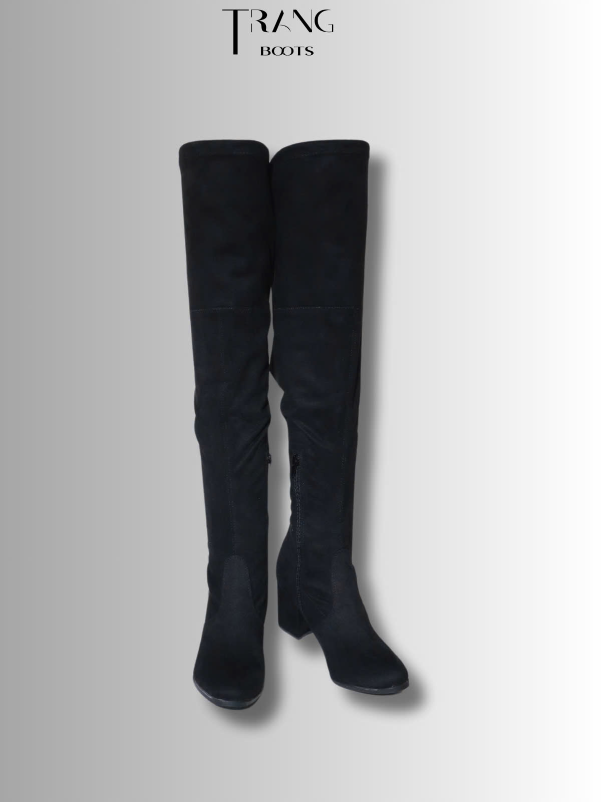 OVER KNEE BOOTS DA LỘN MÀU ĐEN
