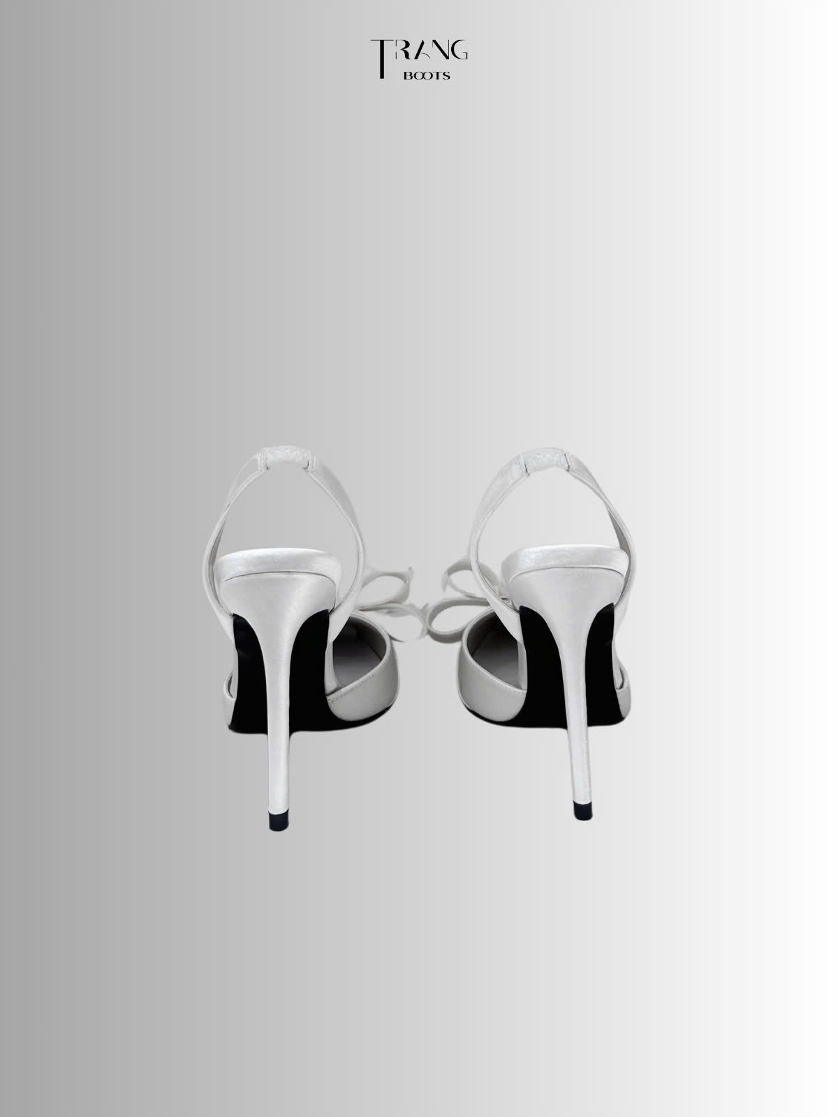 GIÀY CAO GÓT MŨI NHỌN PHỐI NƠ TRẮNG SANG TRỌNG GÓT 10CM LISA PHIÊN BẢN 3.0