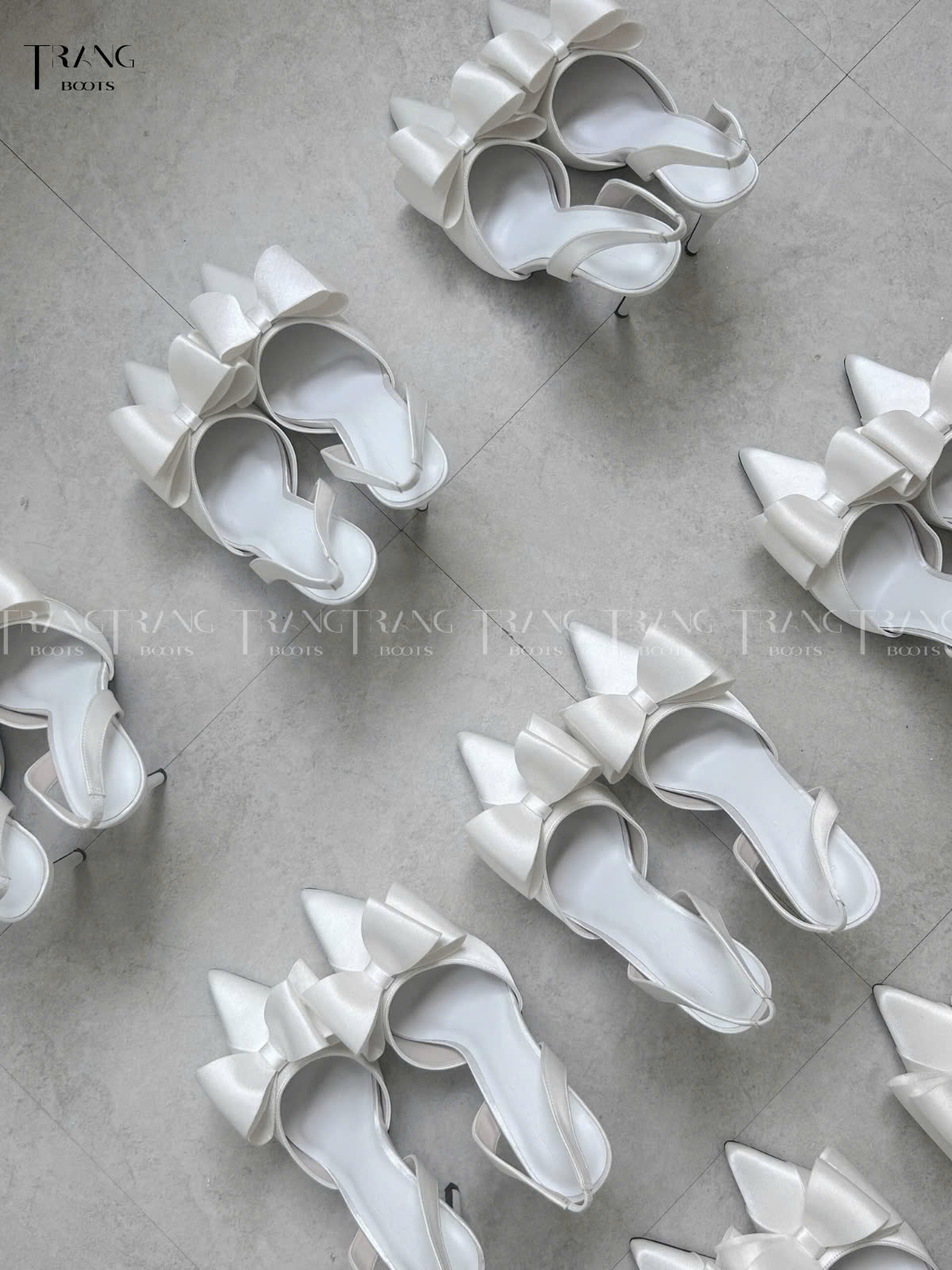 GIÀY CAO GÓT MŨI NHỌN PHỐI NƠ TRẮNG SANG TRỌNG GÓT 10CM LISA PHIÊN BẢN 3.0