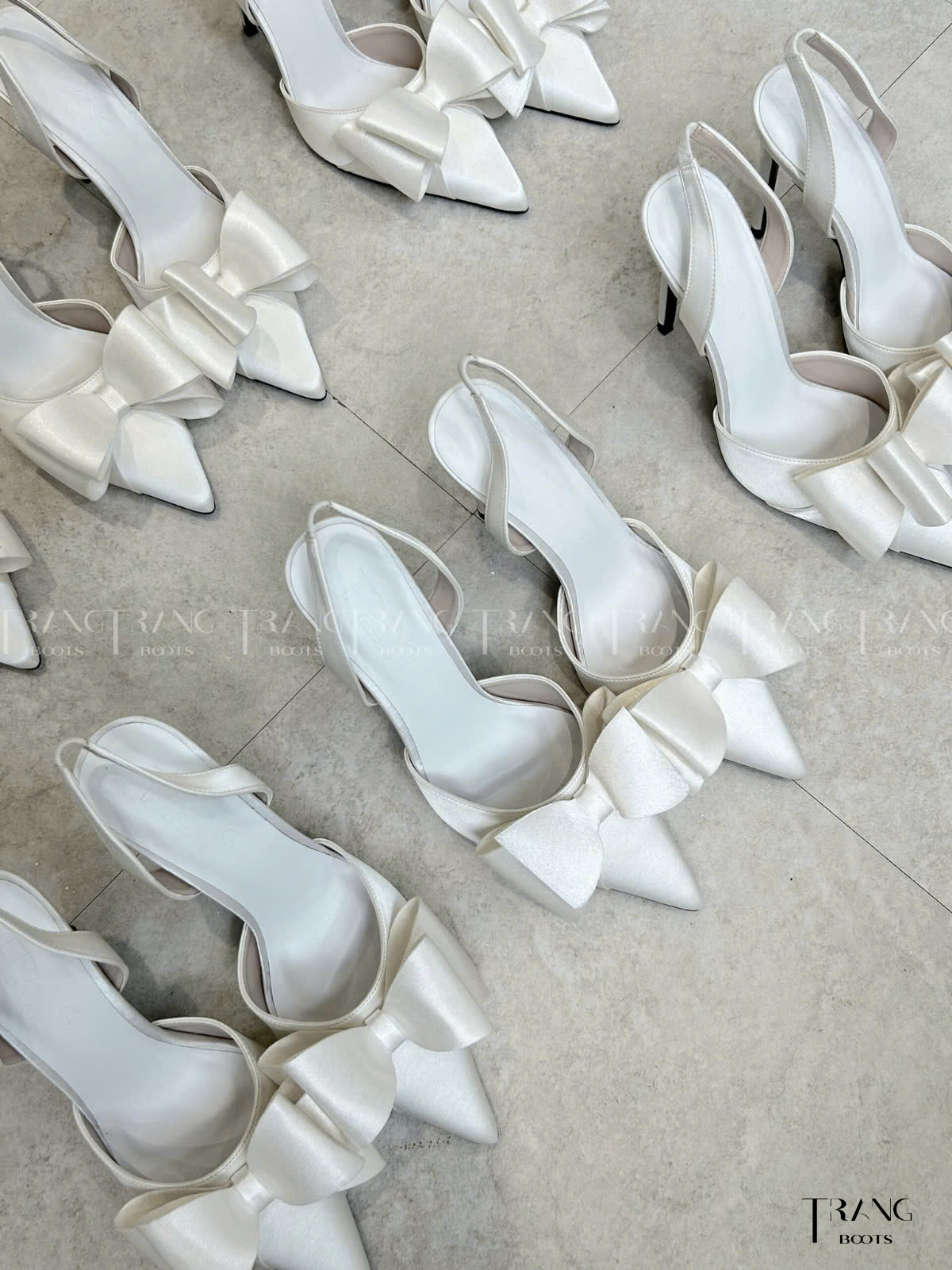 GIÀY CAO GÓT MŨI NHỌN PHỐI NƠ TRẮNG SANG TRỌNG GÓT 10CM LISA PHIÊN BẢN 3.0