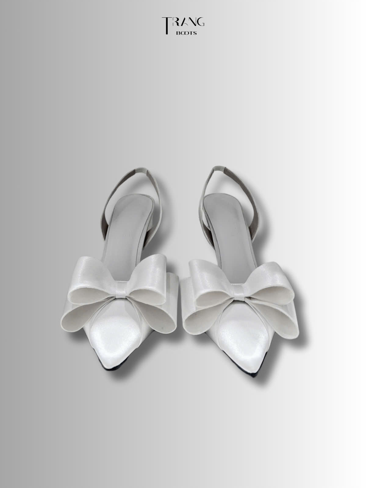 GIÀY CAO GÓT MŨI NHỌN PHỐI NƠ TRẮNG SANG TRỌNG GÓT 10CM LISA PHIÊN BẢN 3.0