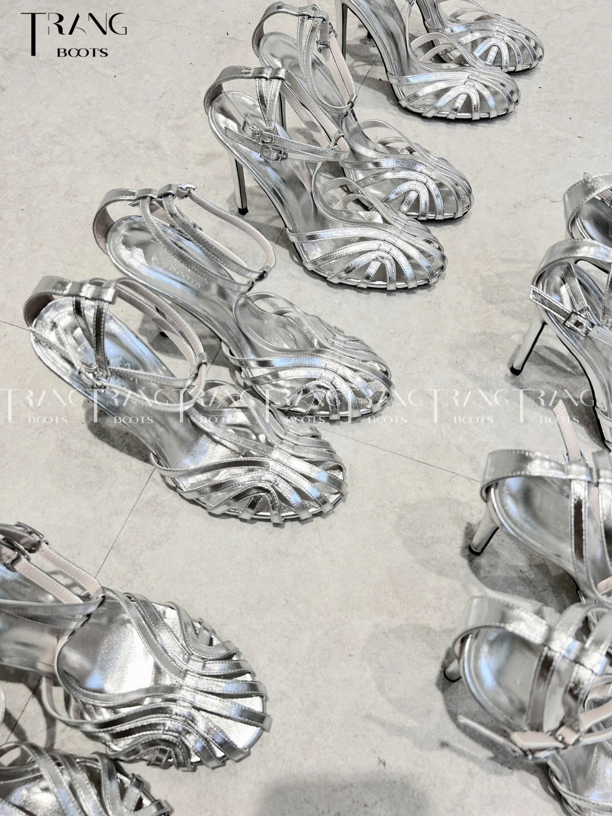 SANDAL GIÀY CAO GÓT NỮ QUAI MẢNH SANG TRỌNG - AMANDA