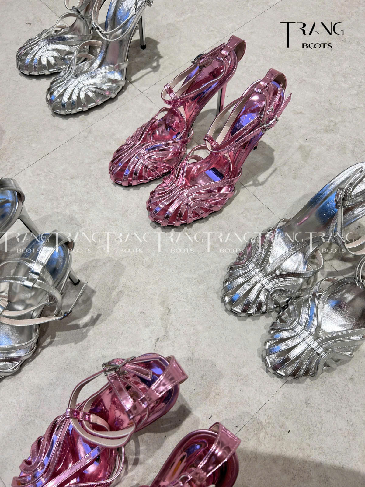 SANDAL GIÀY CAO GÓT NỮ QUAI MẢNH SANG TRỌNG - AMANDA