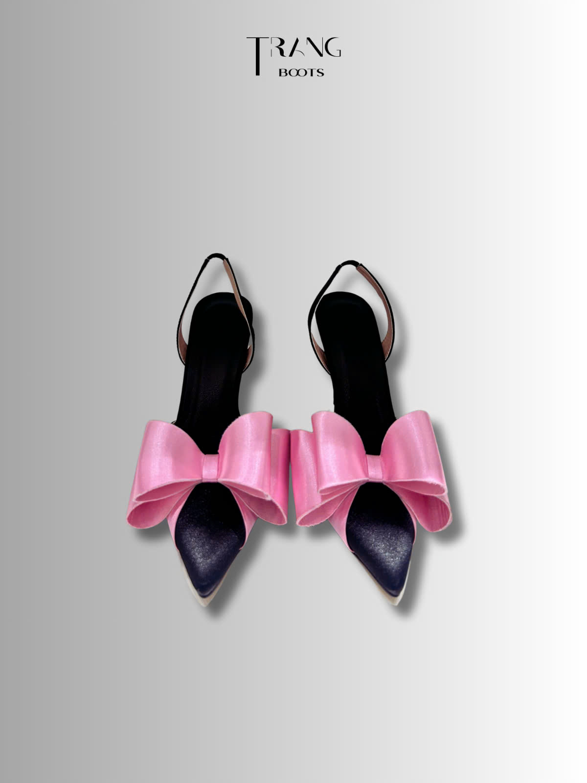 GIÀY CAO GÓT MŨI NHỌN PHỐI NƠ HỒNG SANG TRỌNG GÓT 10CM LISA PHIÊN BẢN 3.0