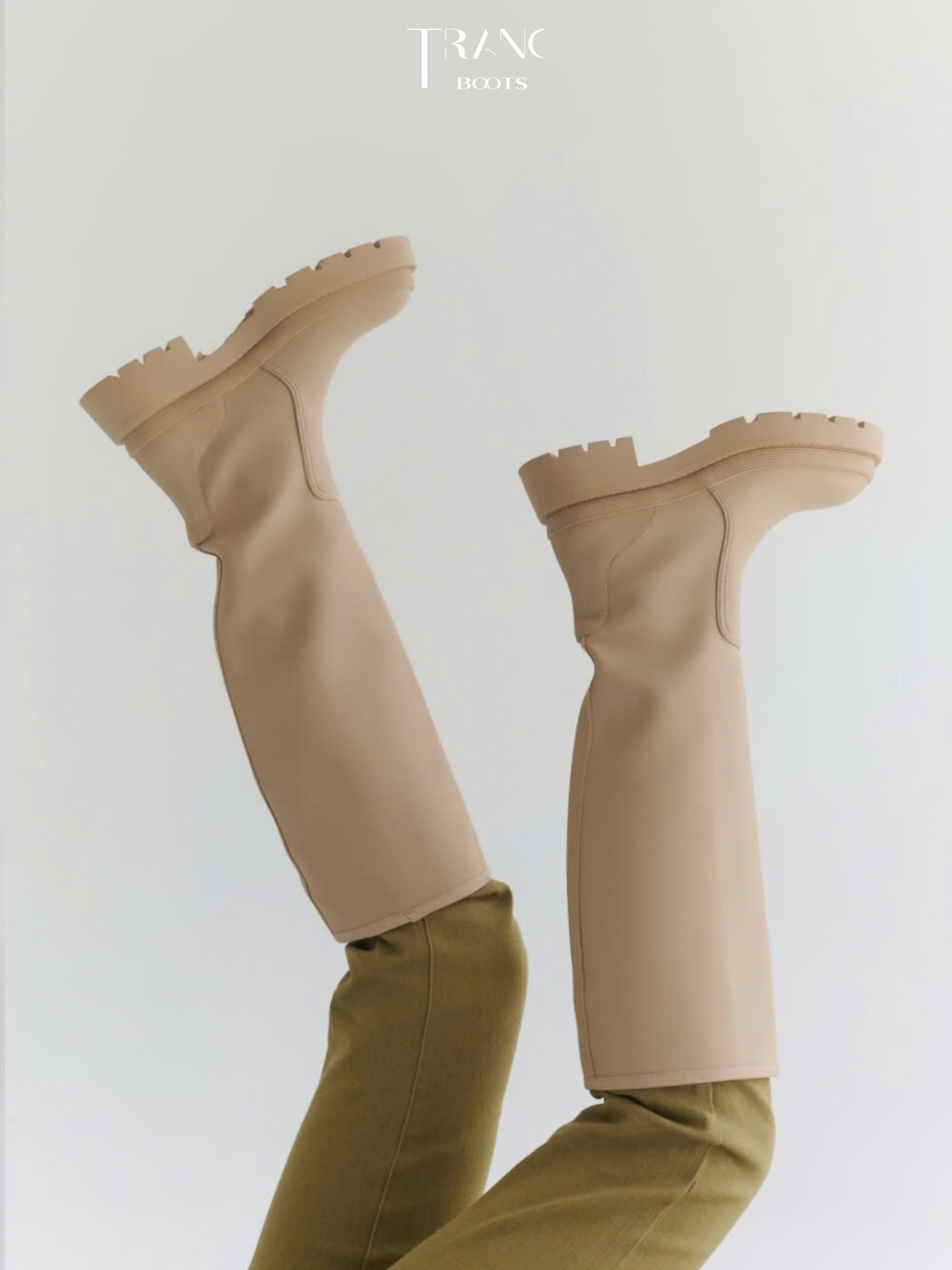 RUBBERISED BOOTS - BOOTS ỦNG GỐI THỜI TRANG CAO SU