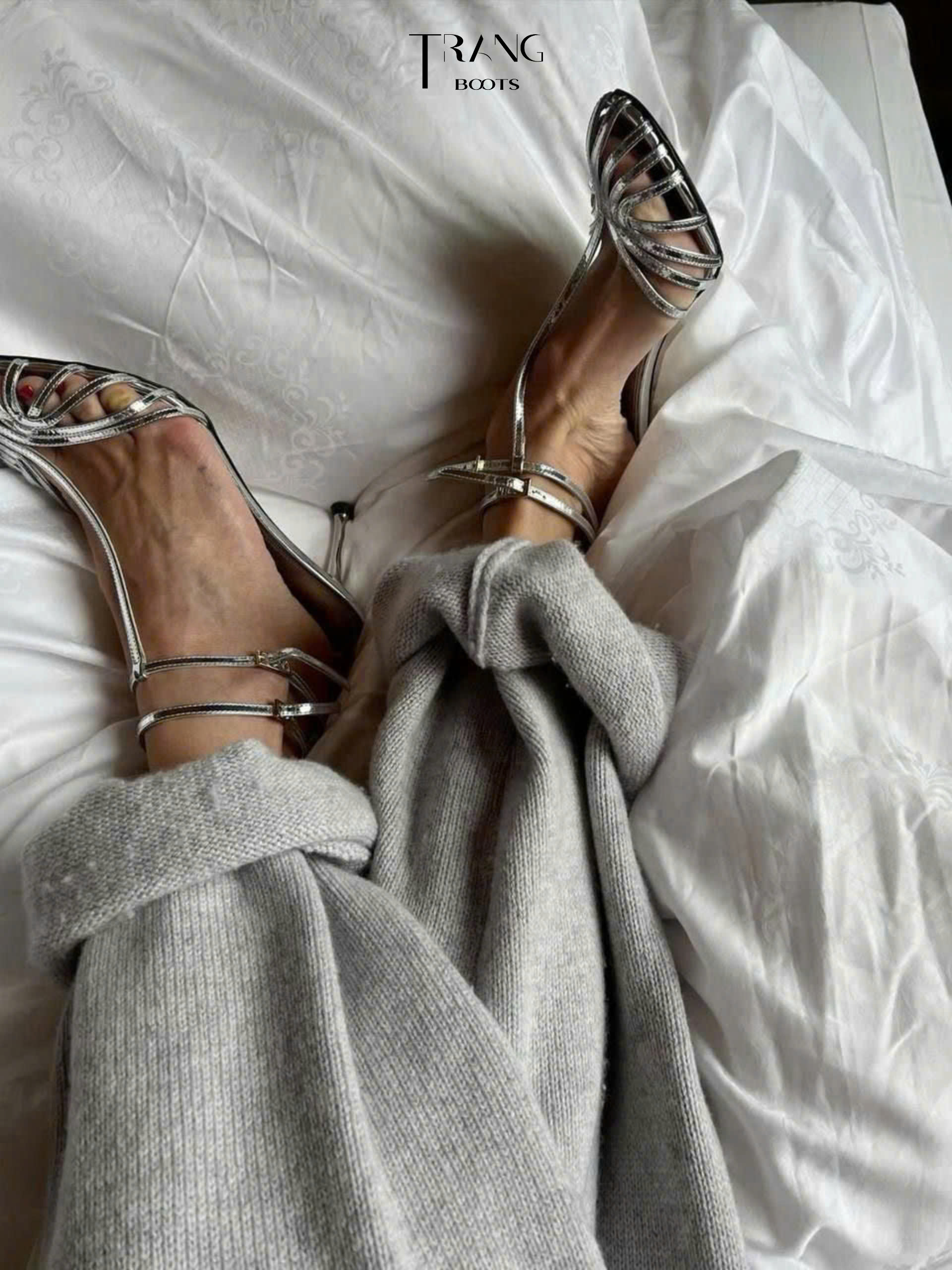 SANDAL GIÀY CAO GÓT NỮ QUAI MẢNH SANG TRỌNG - AMANDA