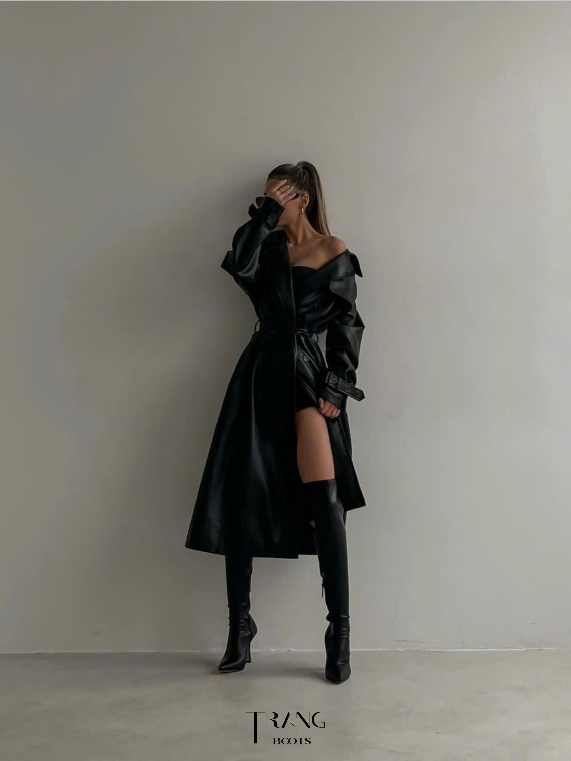 OVER KNEE BOOTS GÓT NHỌN FORM ÔM CHẤT DA CO GIÃN