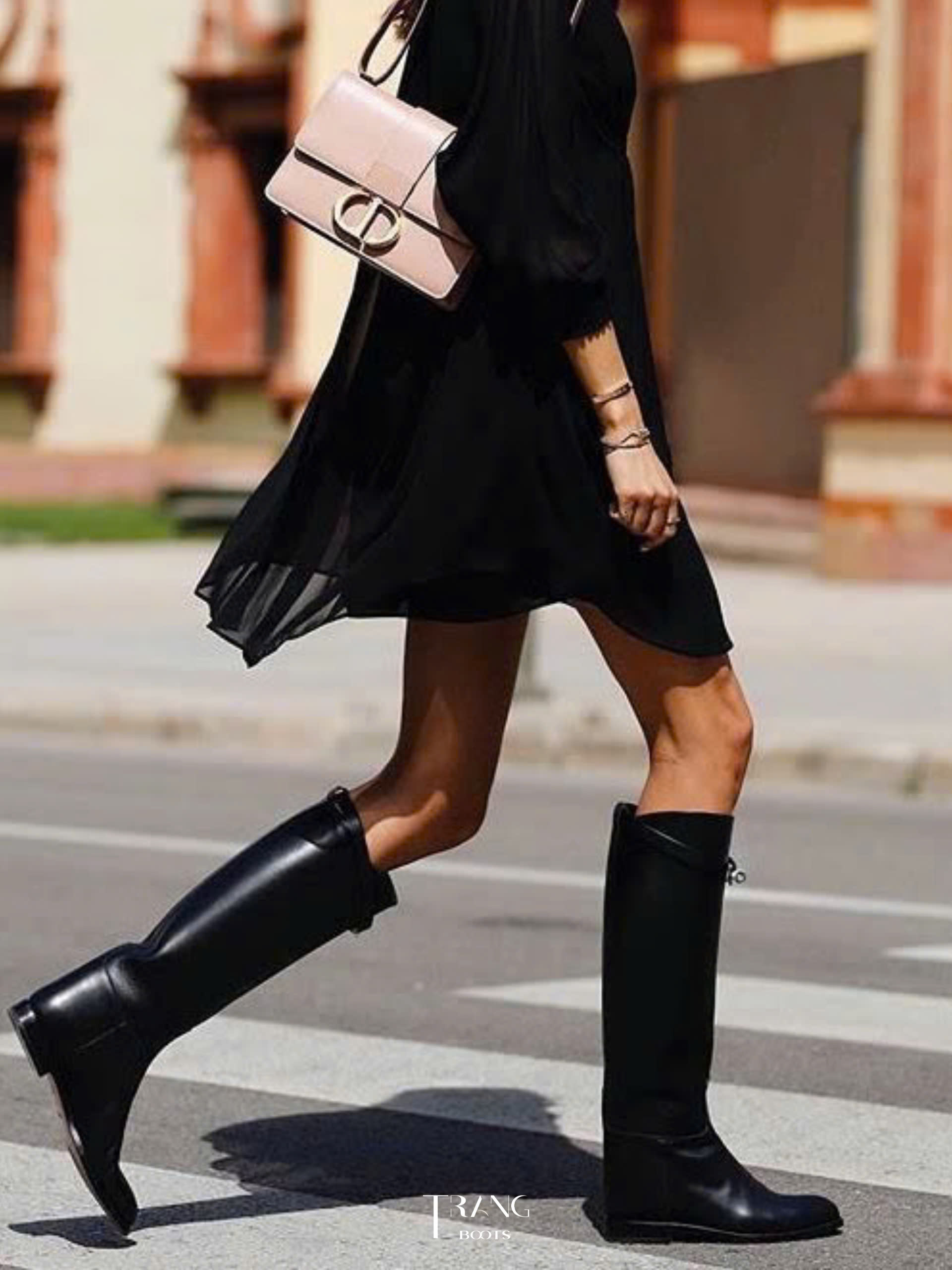 UGG LEATHER BOOTS - BOOTS ỦNG ĐẾN GỐI BỆT BẰNG DA