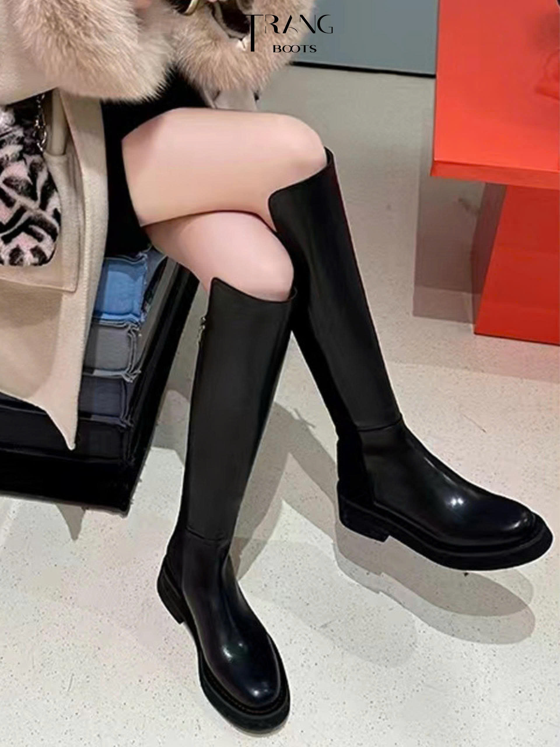 KNEE BOOTS ĐẾ BỆT BASIC