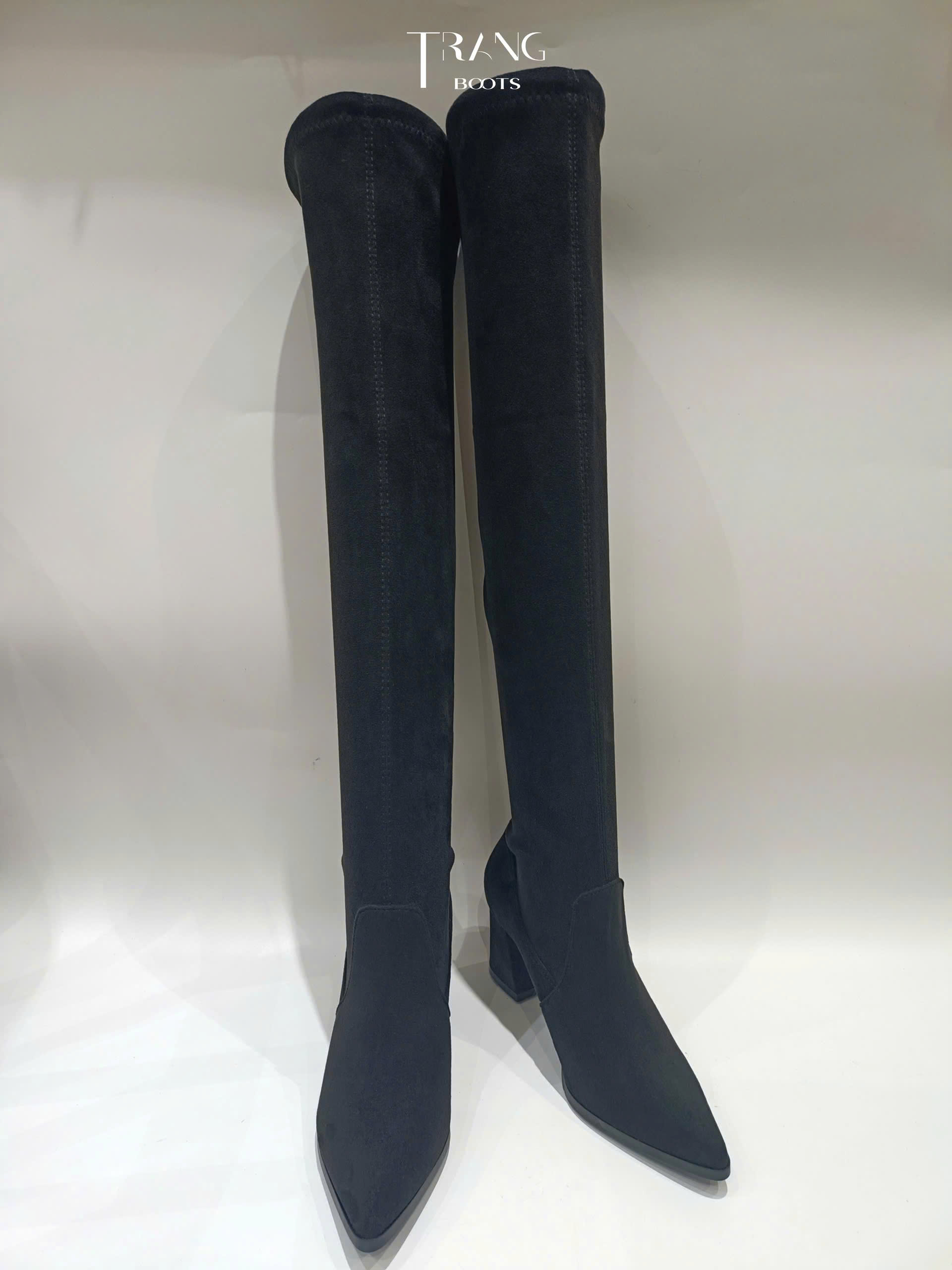 OVER KNEE BOOTS DA LỘN GÓT TRỤ 7CM