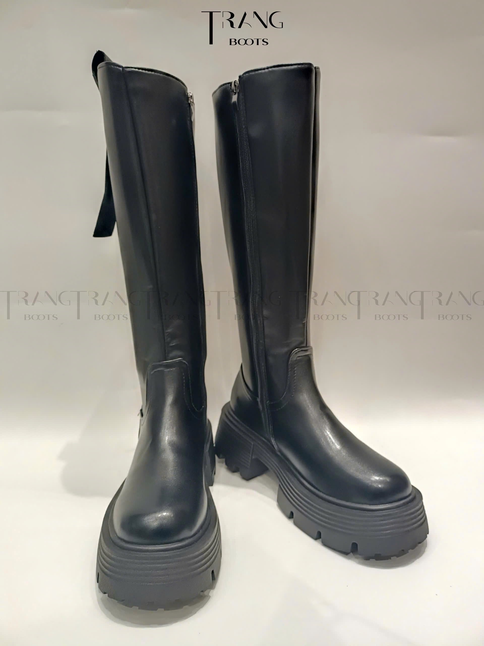 KNEE BOOTS ĐẾ DÀY CỔ XÉO