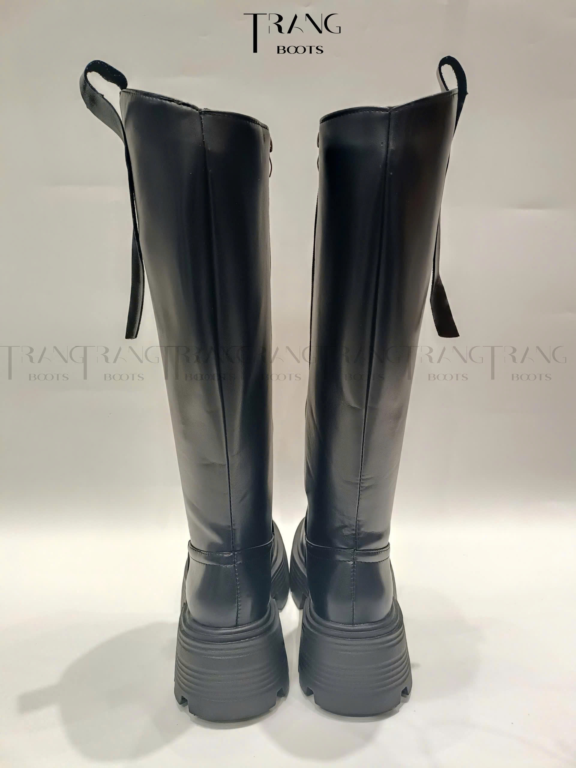KNEE BOOTS ĐẾ DÀY CỔ XÉO