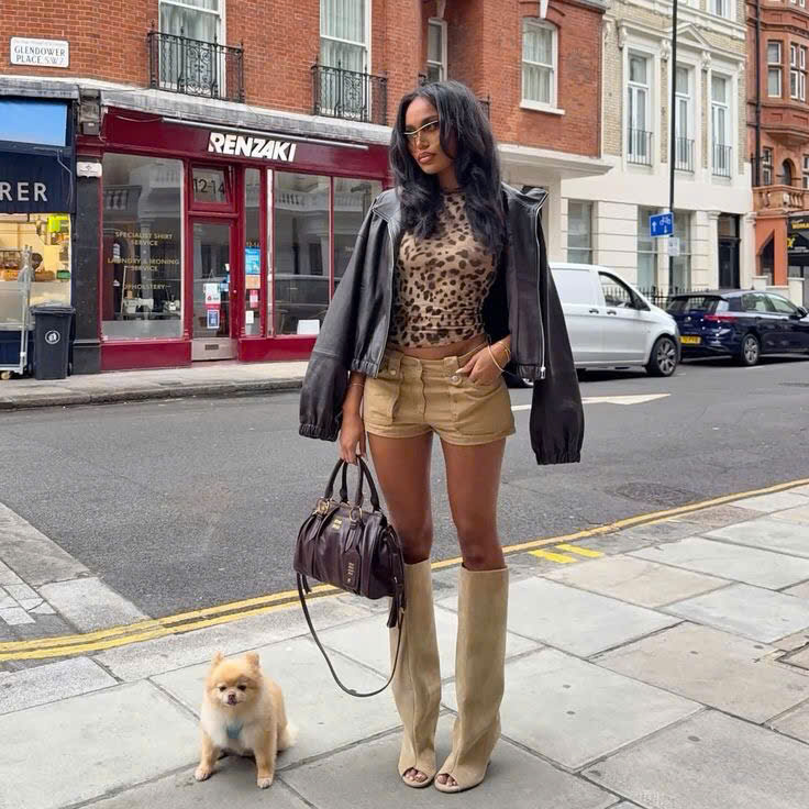 KNEE BOOTS DA LỘN HỞ MŨI GÓT KHUYẾT