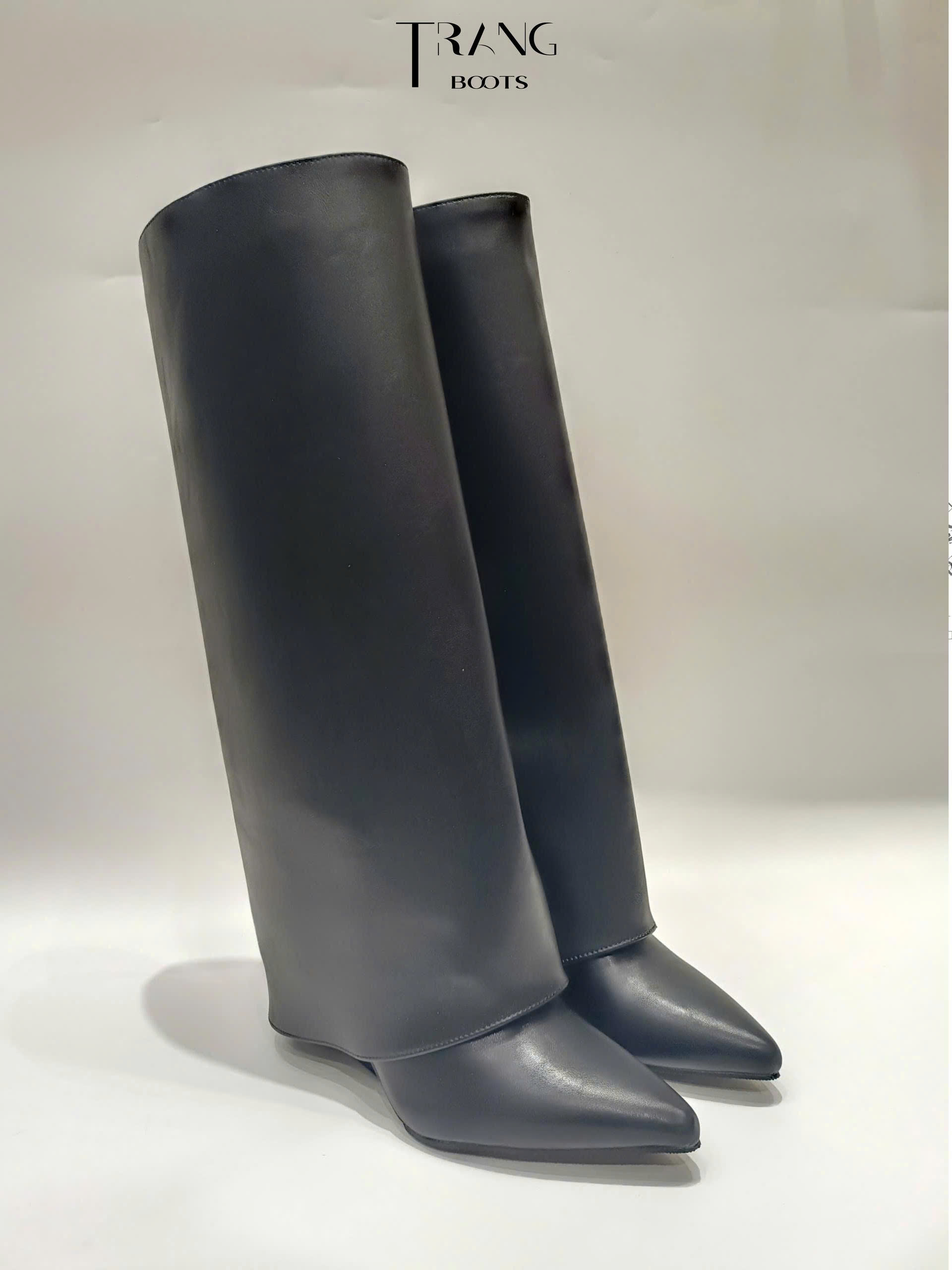 KNEE BOOTS ỐNG LẬT ĐẾ XUỒNG