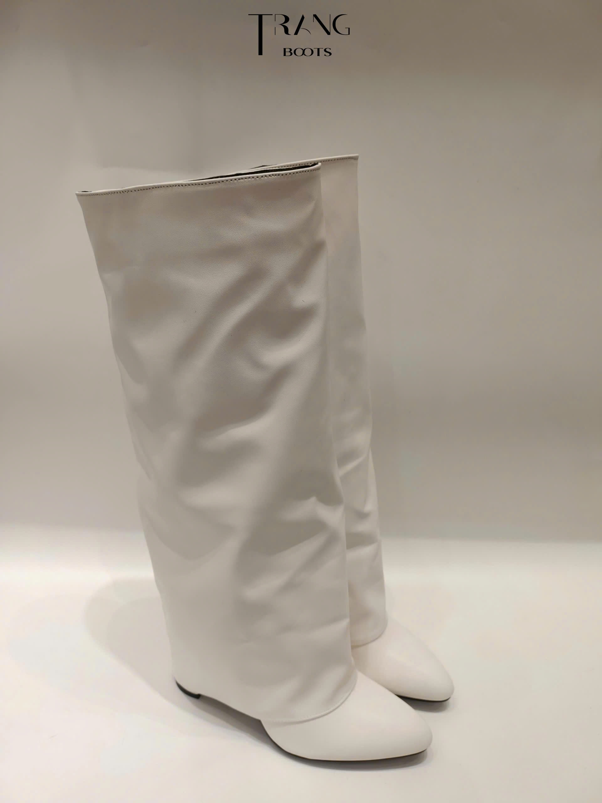 KNEE BOOTS ỐNG LẬT GÓT TRỤ