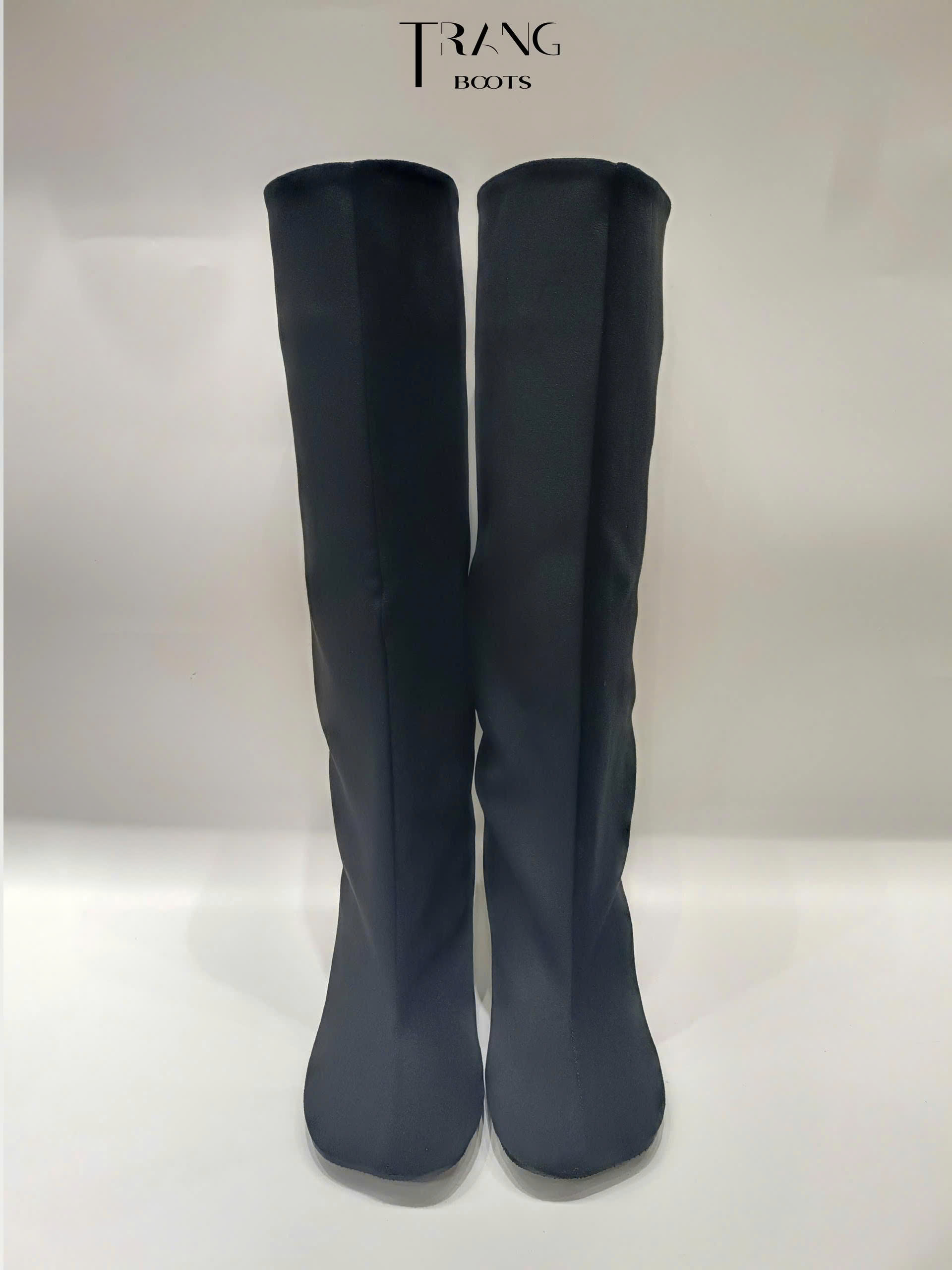 KNEE BOOTS BÍT MŨI DA LỘN