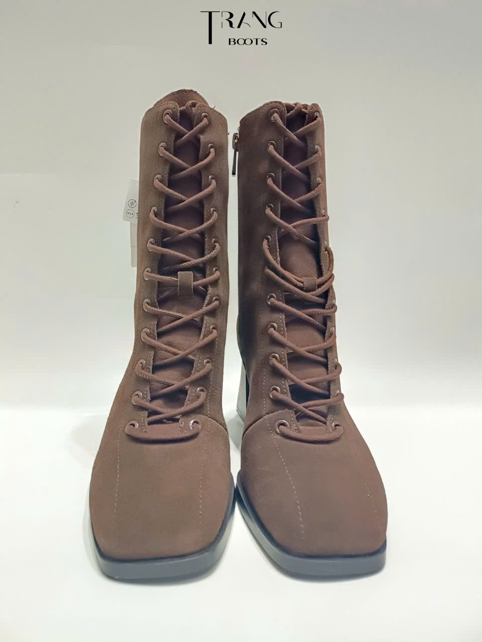 ANKLE BOOTS THẮT DÂY DA LỘN STRADIVARIUS