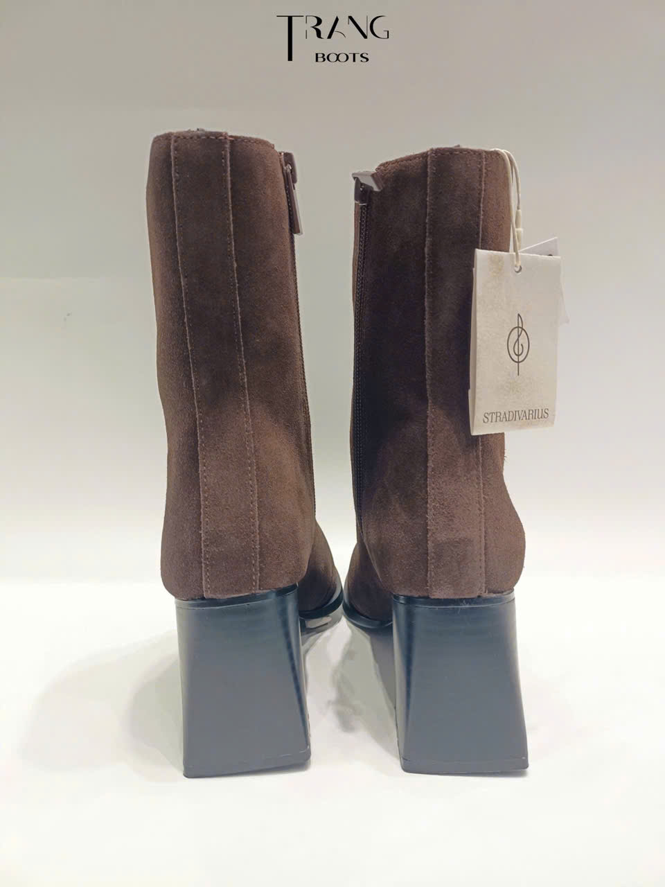 ANKLE BOOTS THẮT DÂY DA LỘN STRADIVARIUS