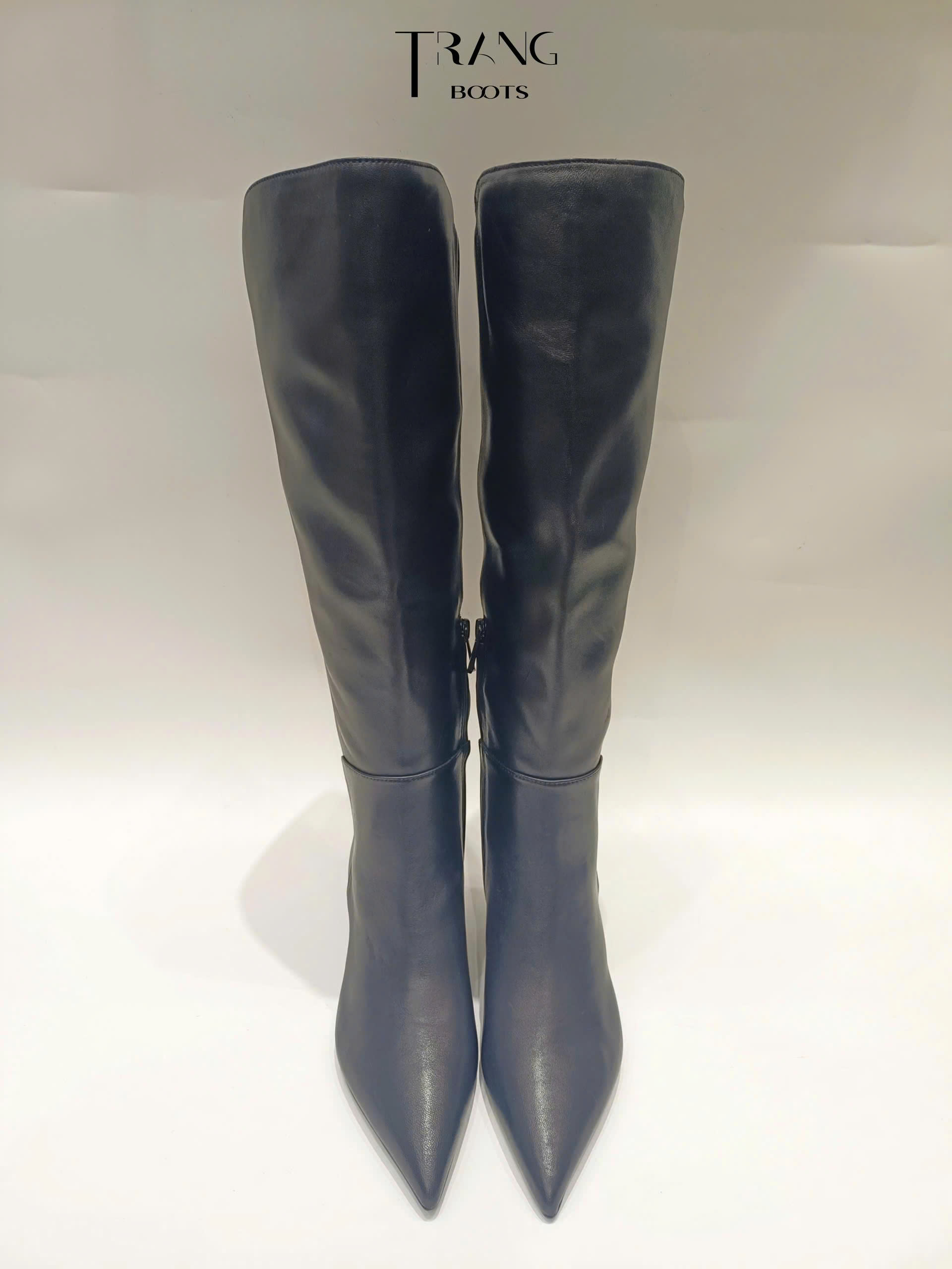 SAM EDELMAN TAYLIN LEATHER KNEE HIGH BOOTS - BLACK- BOOTS CỔ CAO DA THẬT GÓT NHỌN 6CM