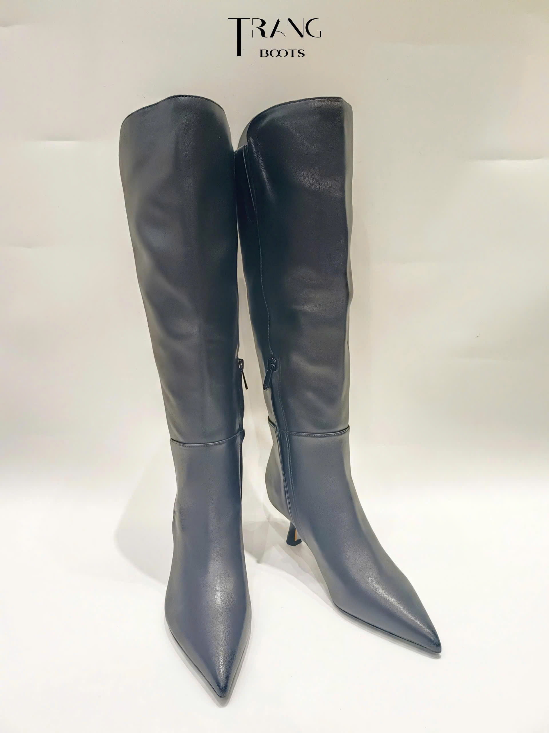 SAM EDELMAN TAYLIN LEATHER KNEE HIGH BOOTS - BLACK- BOOTS CỔ CAO DA THẬT GÓT NHỌN 6CM