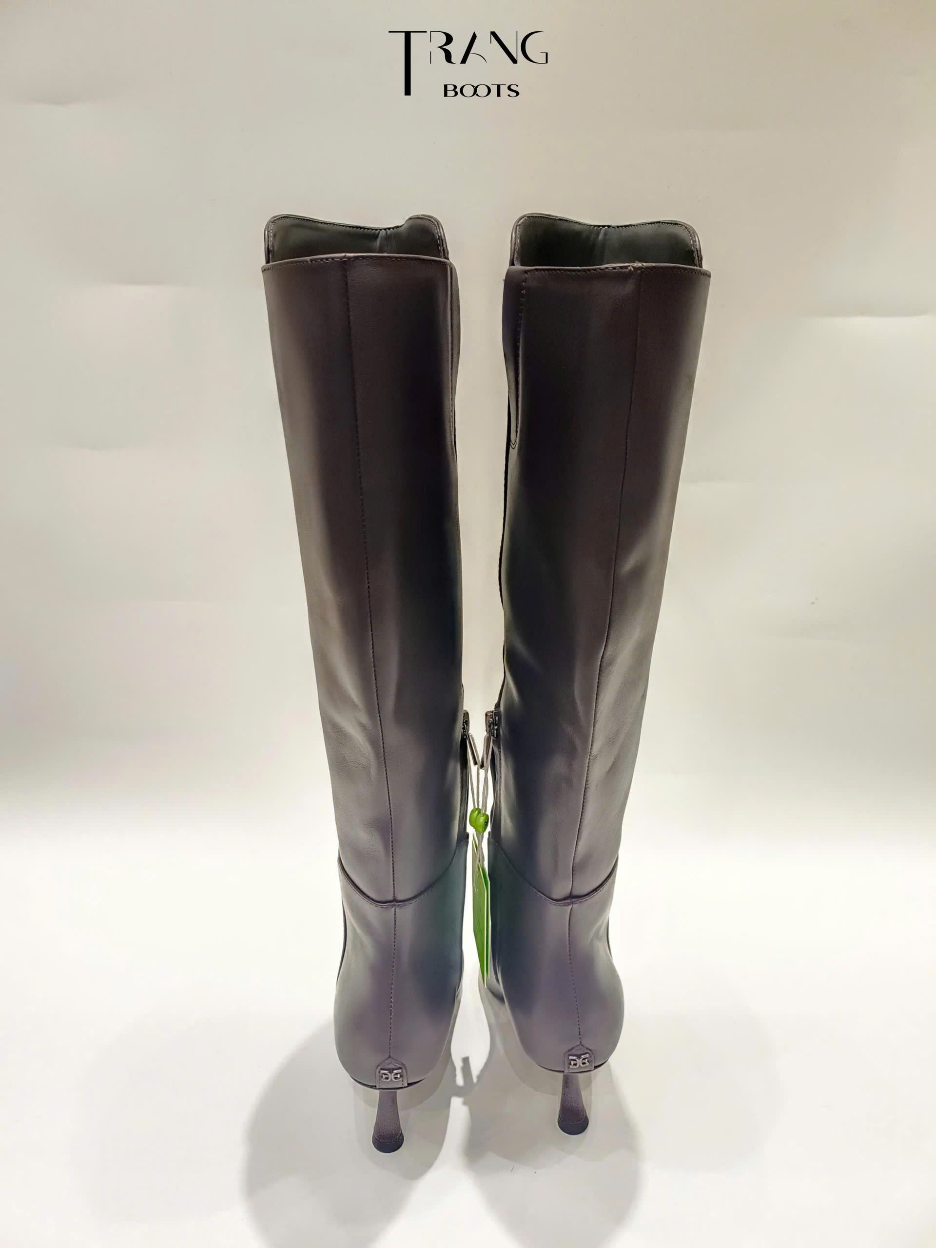 SAM EDELMAN TAYLIN LEATHER KNEE HIGH BOOTS - TAUPE- BOOTS CỔ CAO DA THẬT GÓT NHỌN 6CM