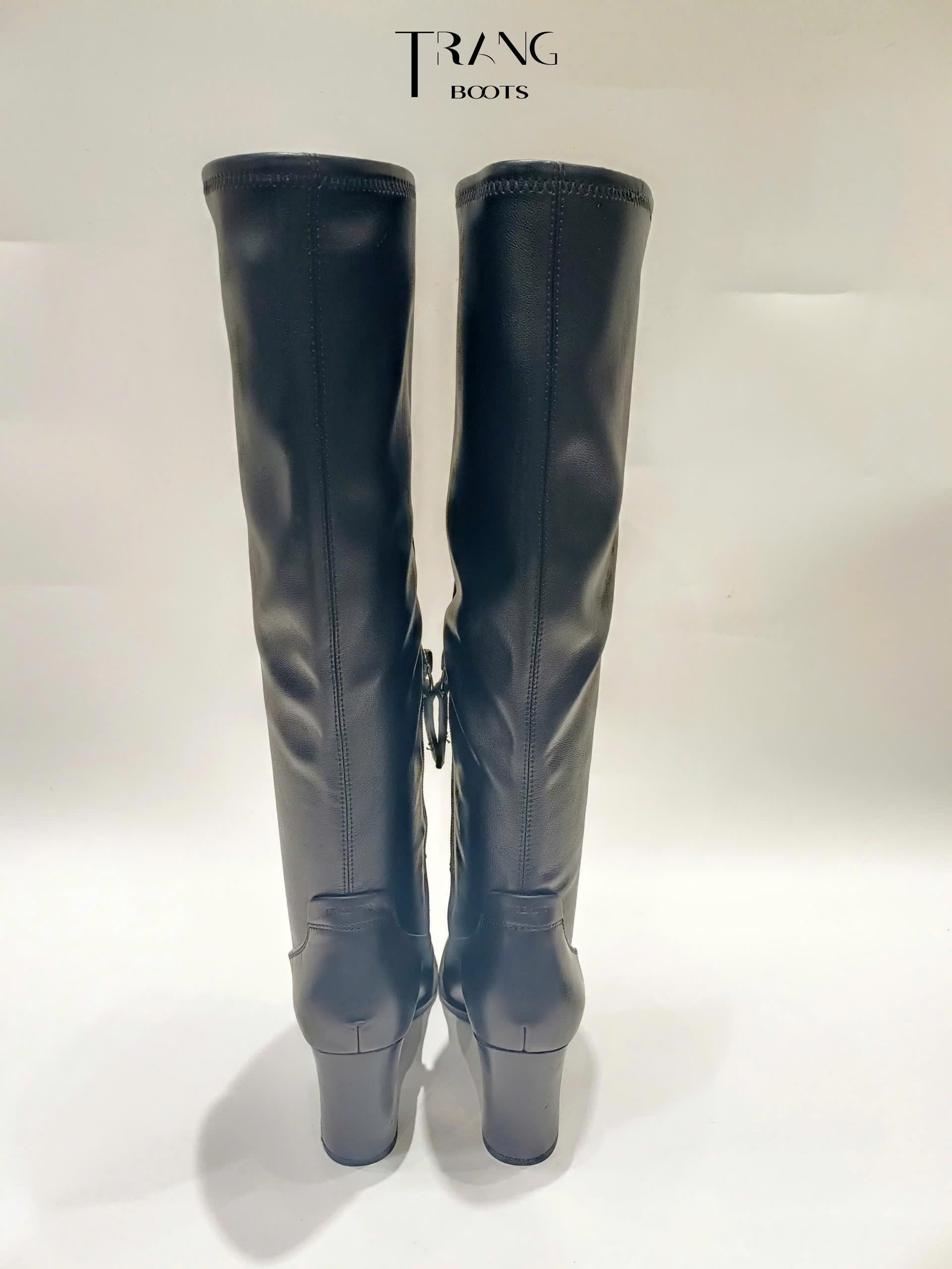 FRANCO SARTO JONIE WIDE CALF KNEE HIGH BOOTS - BOOTS GỐI MŨI VUÔNG GÓT TRỤ 8CM