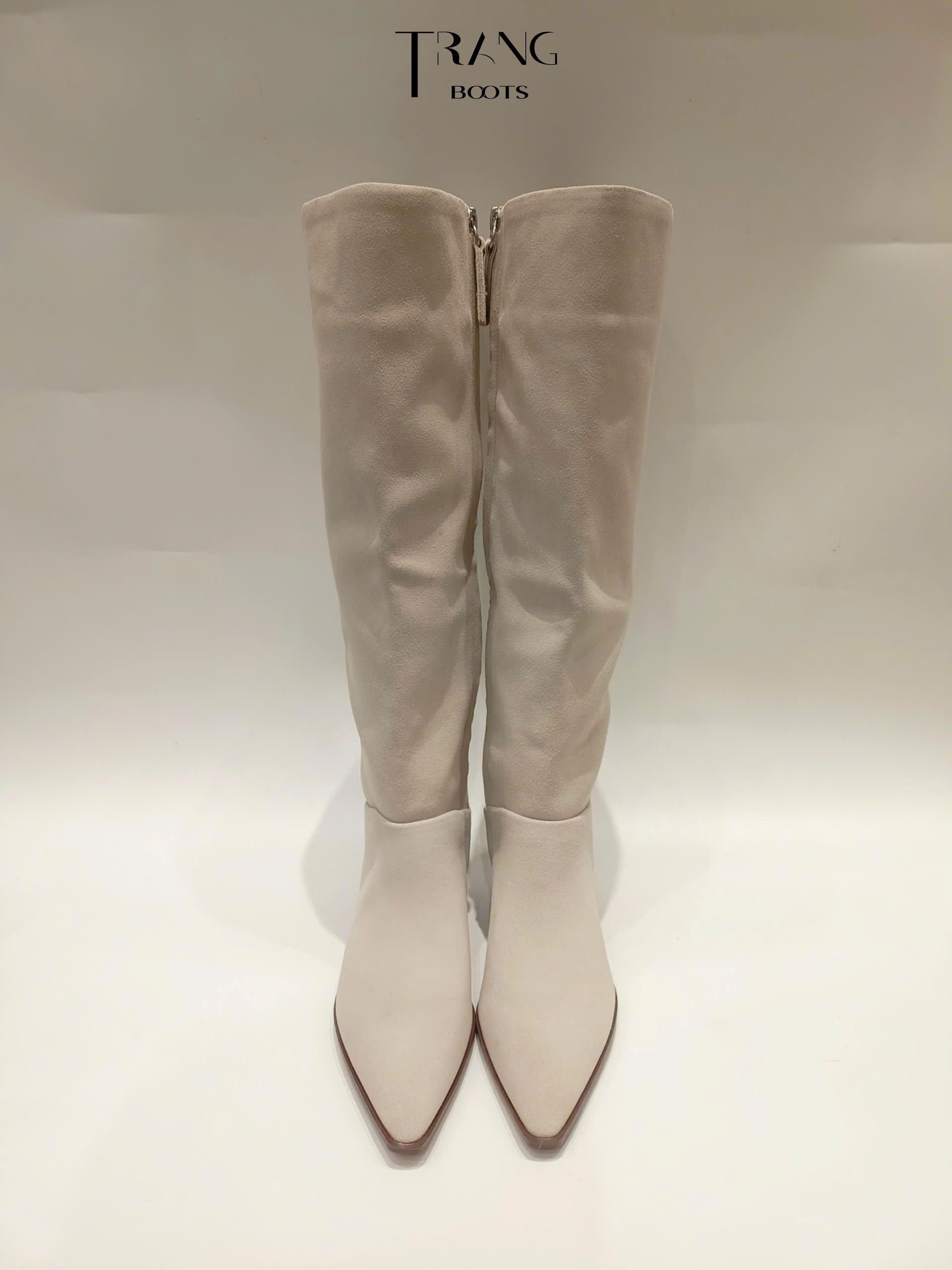 FRANCO SARTO GENEVIEVE KNEE HIGH BOOTS WOMEN - IVORY - BOOTS GỐI ĐẾ THẤP