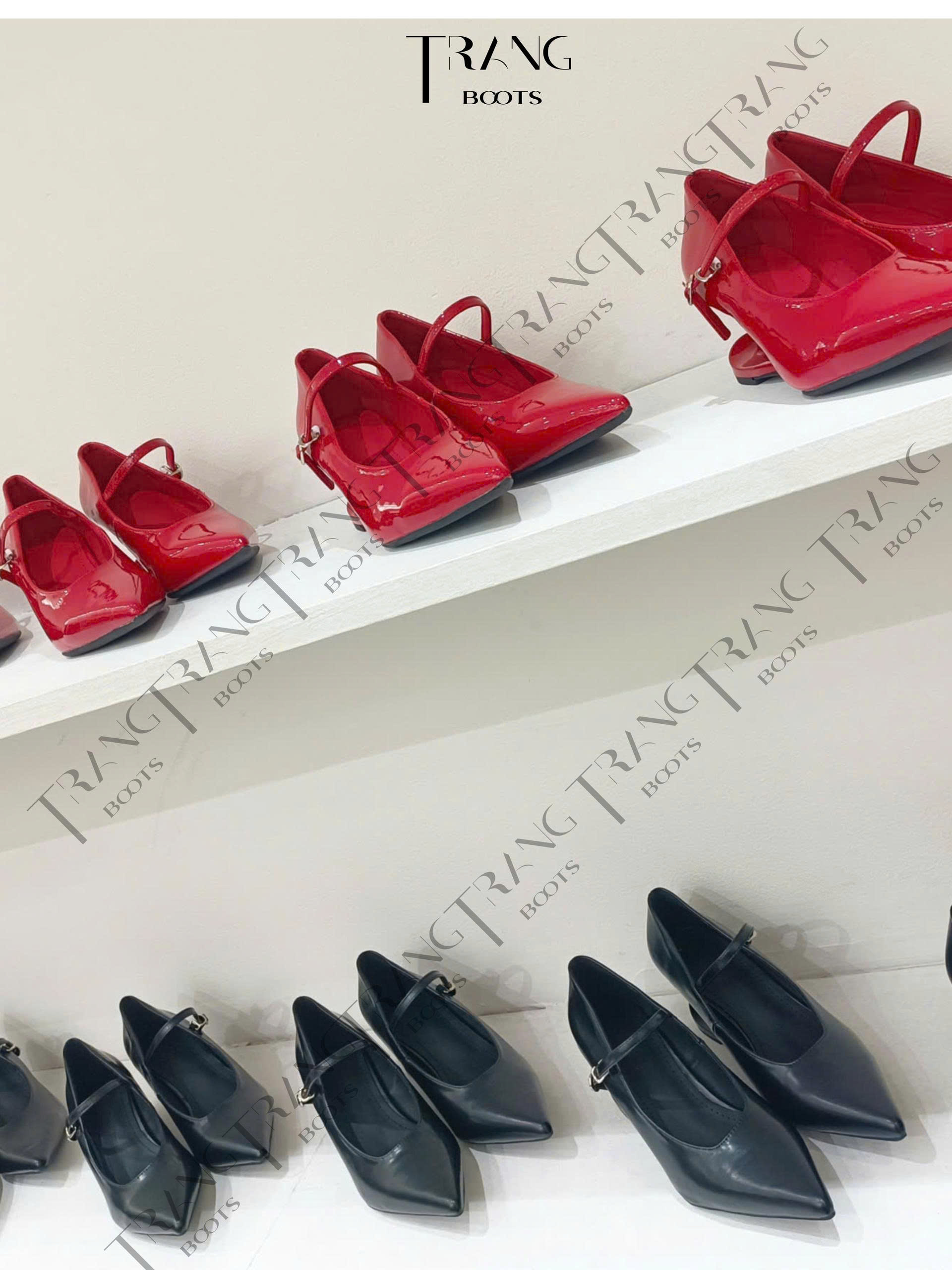 SILVER MIST- Élan Racing Muse Mary Jane mũi nhọn retro French chic – quai cài thanh mảnh, gót treo điêu khắc, form da cao cấp tôn dáng sang trọng.