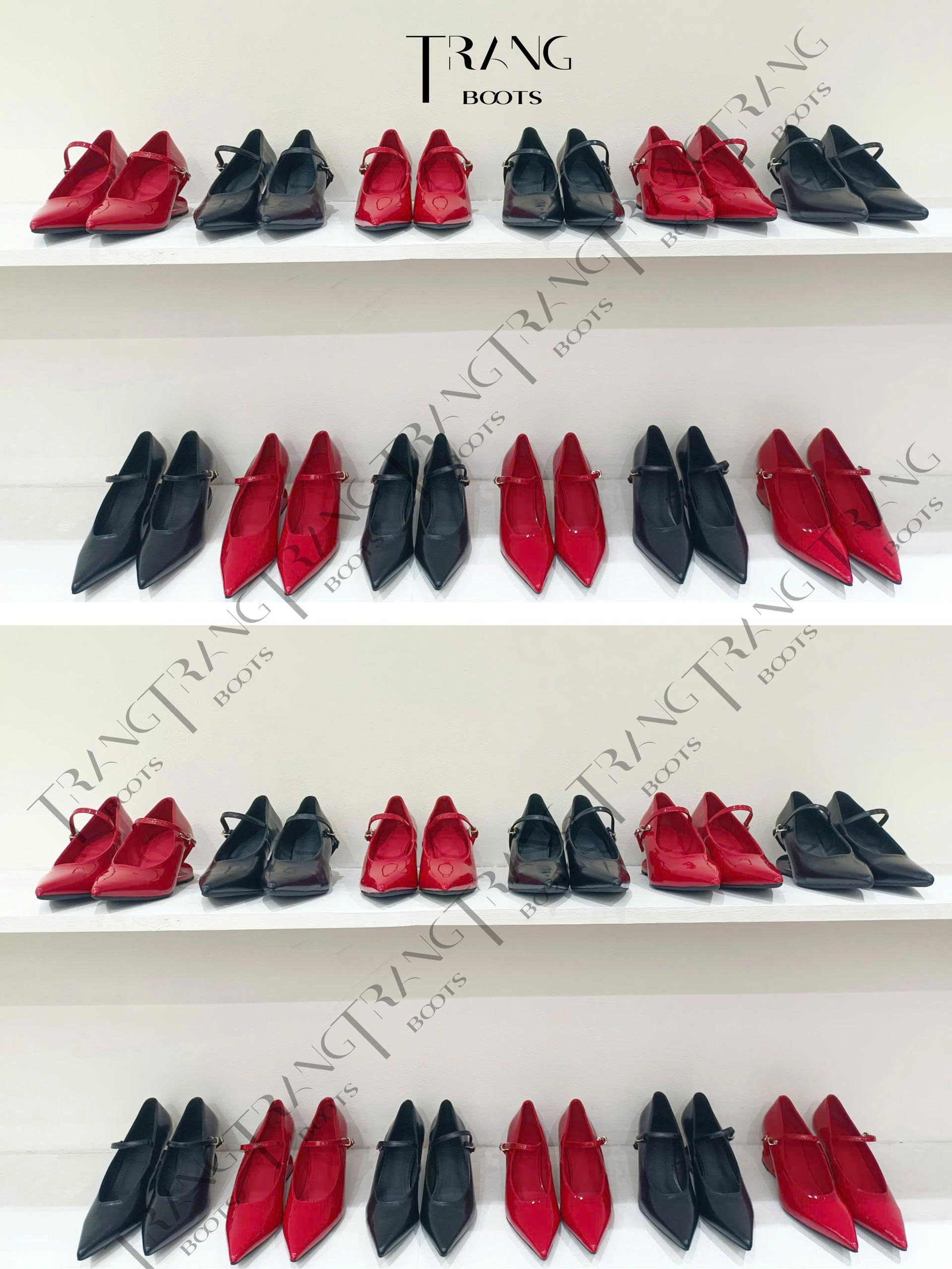 SILVER MIST- Élan Racing Muse Mary Jane mũi nhọn retro French chic – quai cài thanh mảnh, gót treo điêu khắc, form da cao cấp tôn dáng sang trọng.