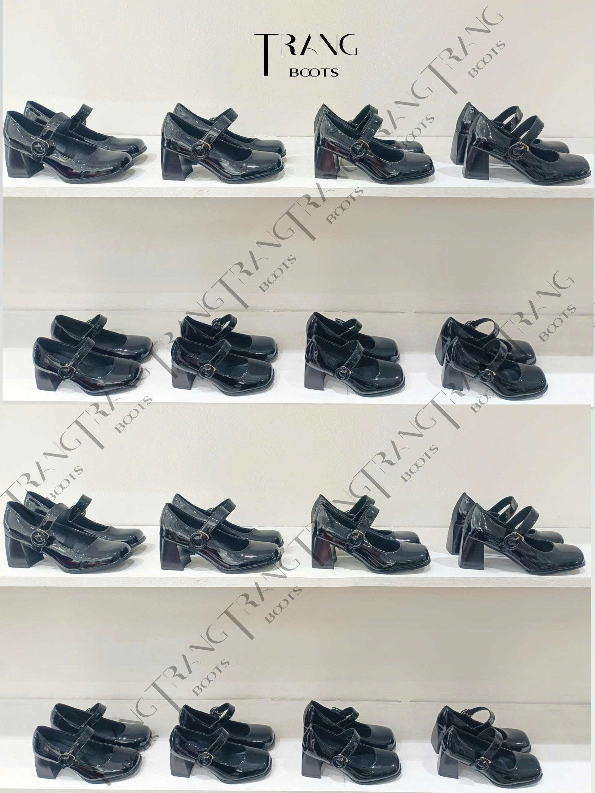 MARY JANE- LADY ÉLAN GIÀY CAO GÓT MARY JANE MŨI VUÔNG 6CM