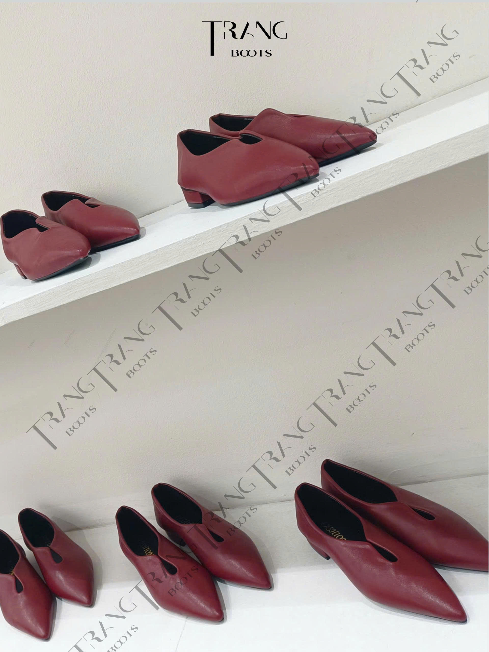 ROYAL- LADY ÉLAN Giày mũi nhọn retro kiểu Pháp