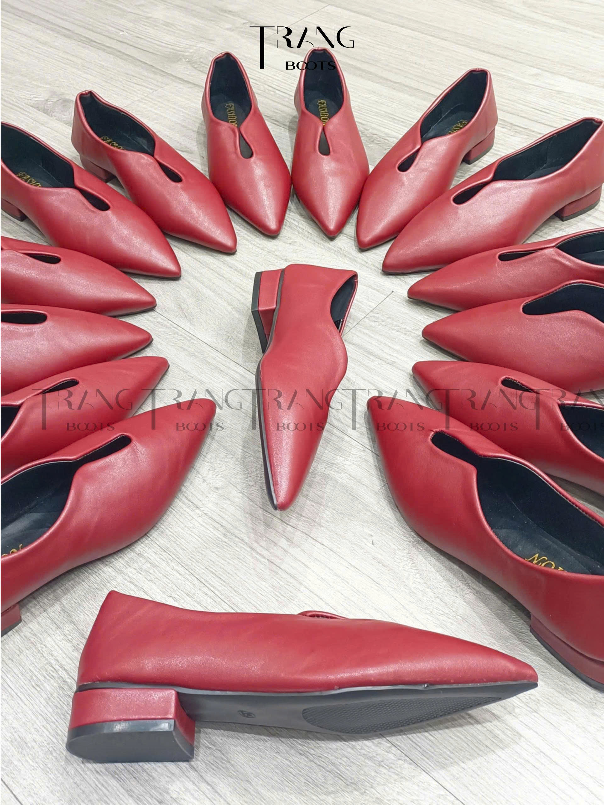 ROYAL- LADY ÉLAN Giày mũi nhọn retro kiểu Pháp