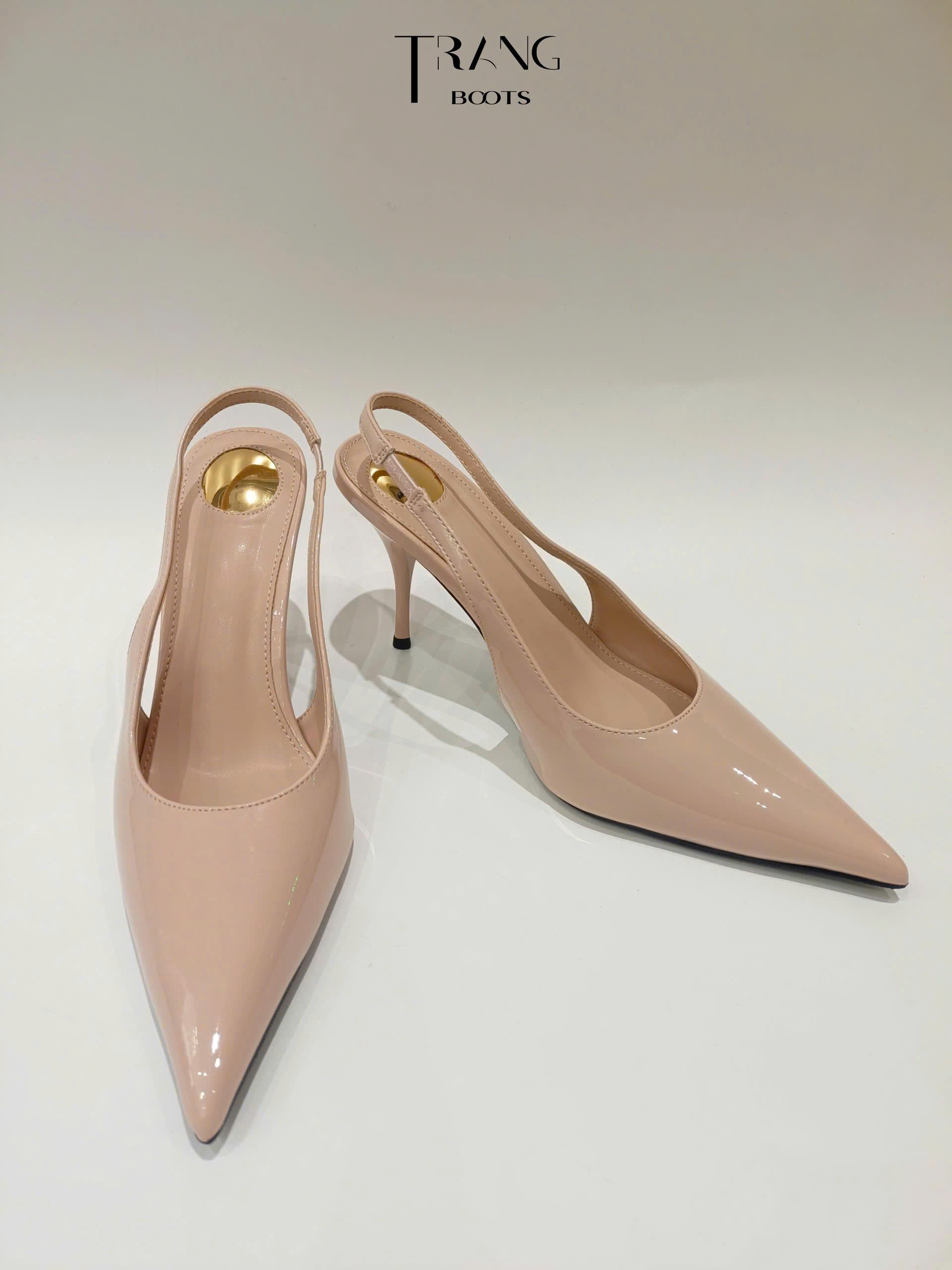 RUBY- LADY ÉLAN - Giày cao gót mũi nhọn slingback – thiết kế mới mùa xuân, gót nhọn tôn dáng, phong cách Pháp quyến rũ và tinh tế.
