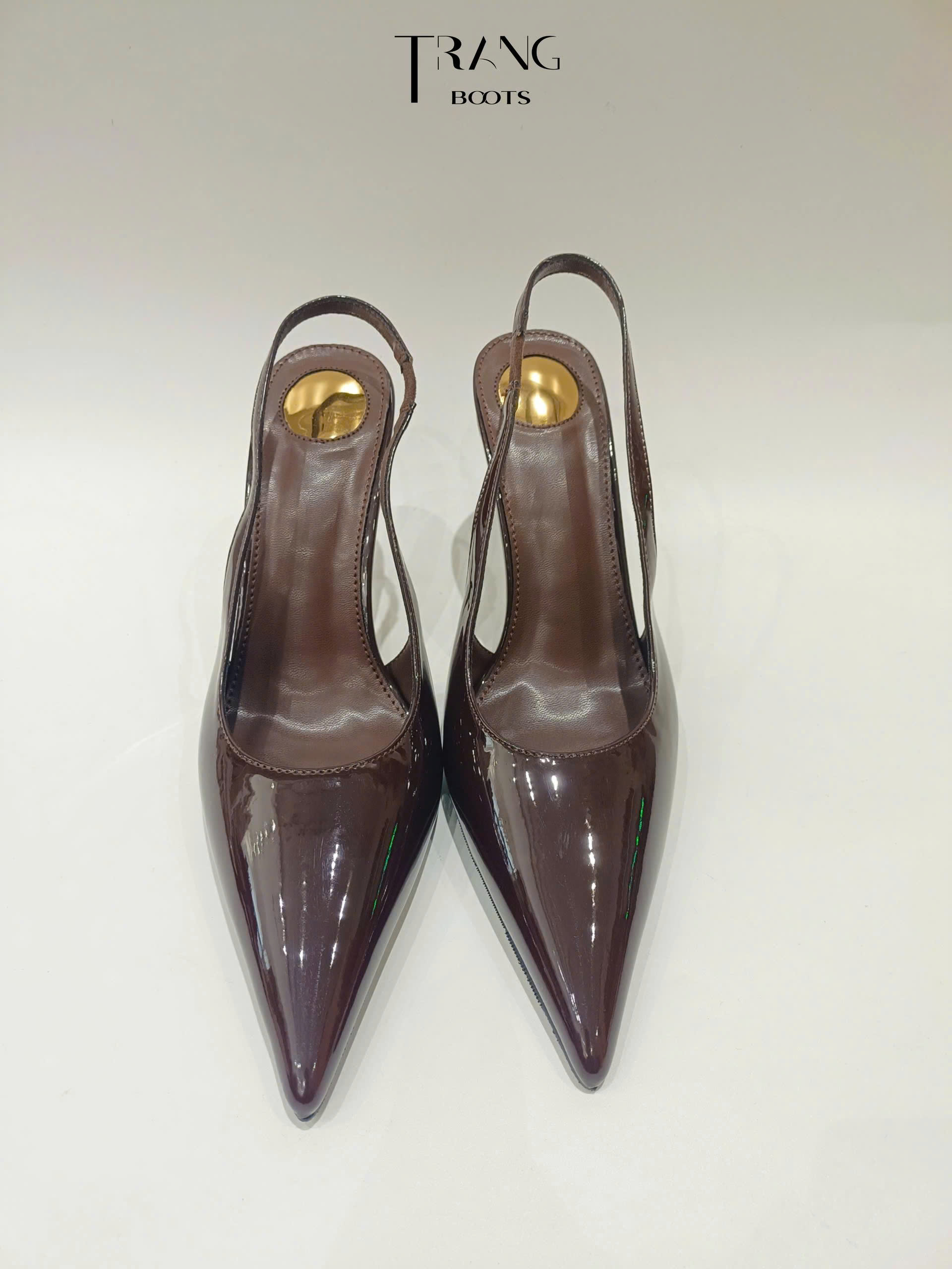 RUBY- LADY ÉLAN - Giày cao gót mũi nhọn slingback – thiết kế mới mùa xuân, gót nhọn tôn dáng, phong cách Pháp quyến rũ và tinh tế.