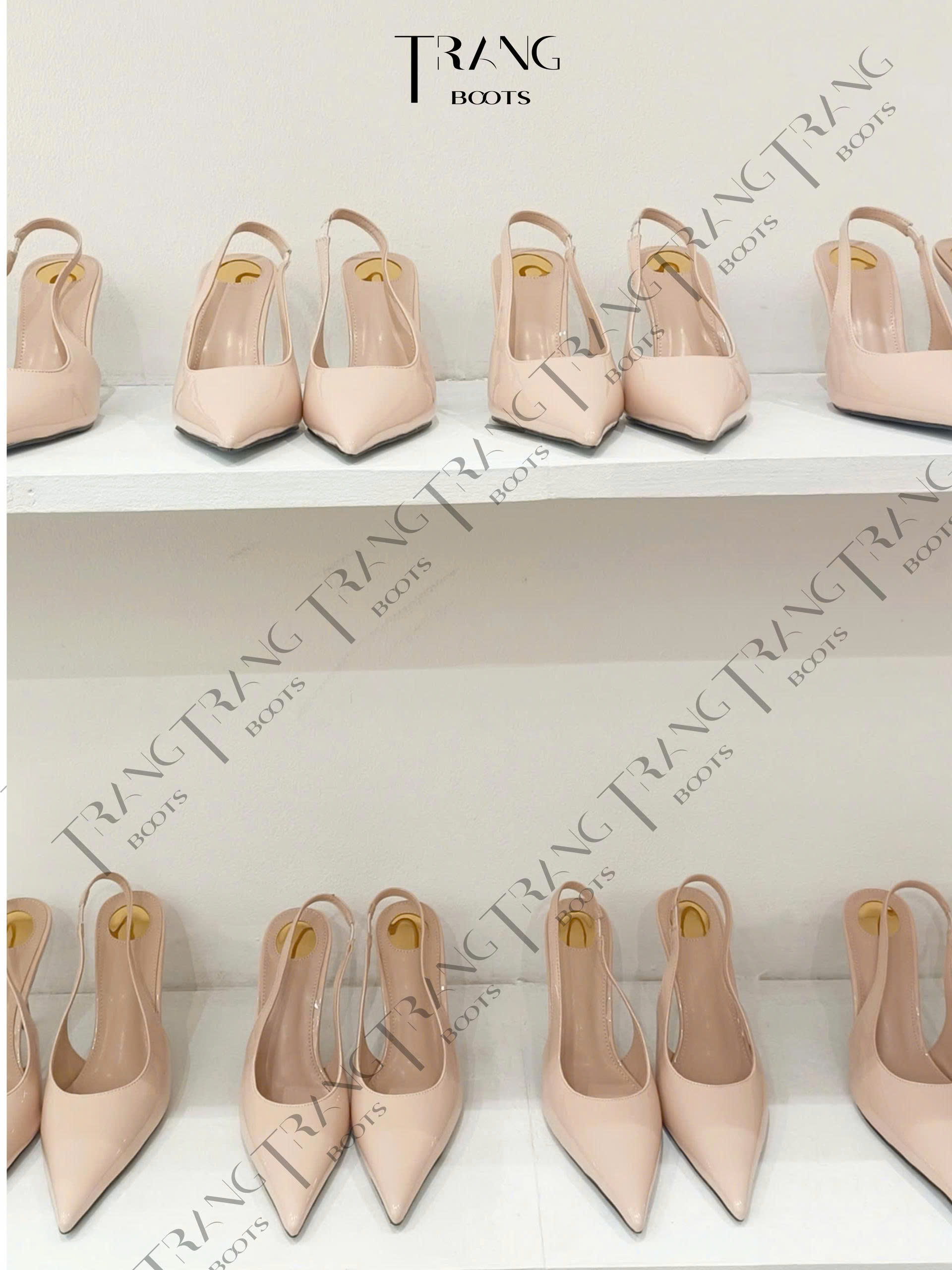 RUBY- LADY ÉLAN - Giày cao gót mũi nhọn slingback – thiết kế mới mùa xuân, gót nhọn tôn dáng, phong cách Pháp quyến rũ và tinh tế.