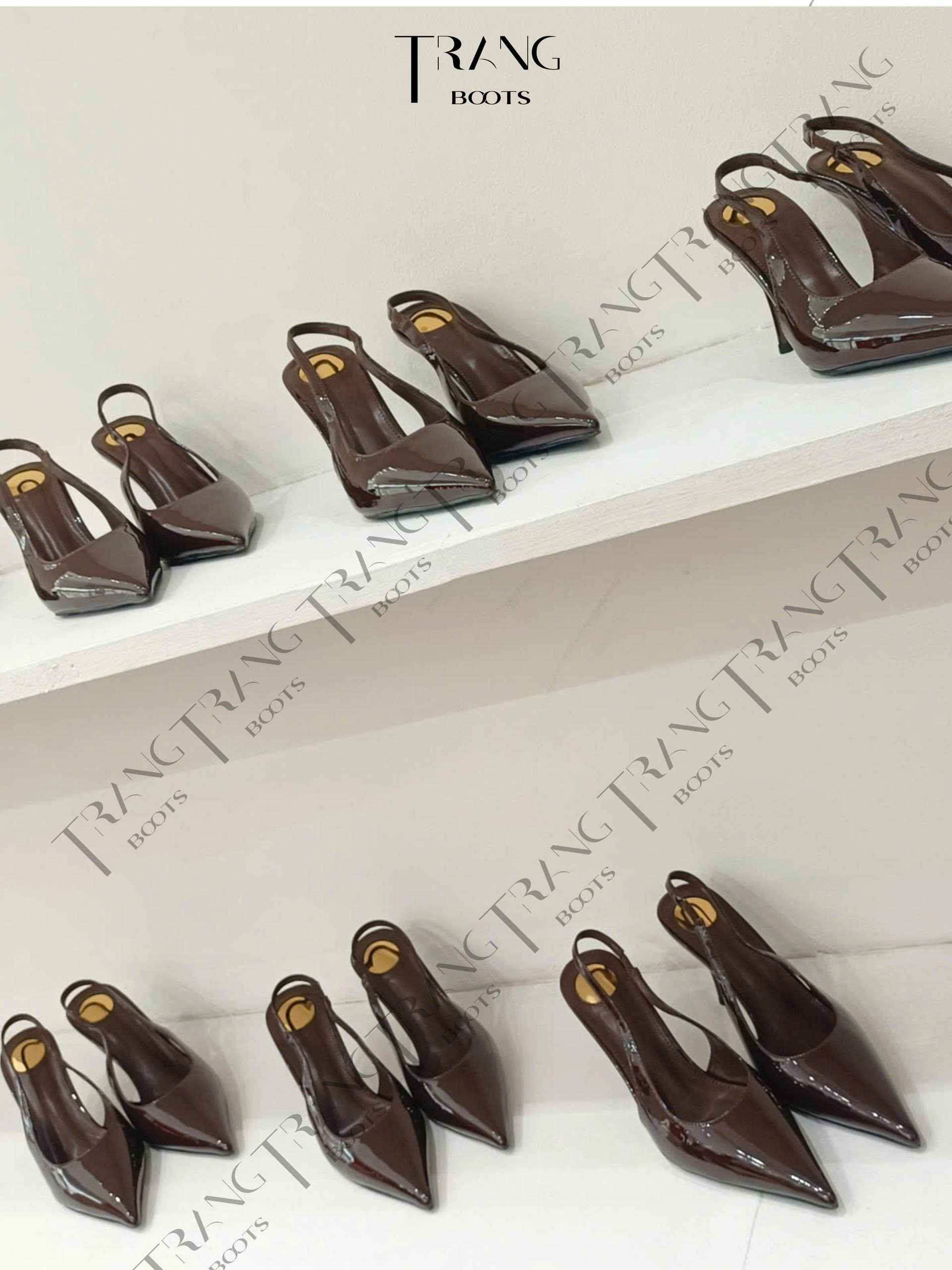 RUBY- LADY ÉLAN - Giày cao gót mũi nhọn slingback – thiết kế mới mùa xuân, gót nhọn tôn dáng, phong cách Pháp quyến rũ và tinh tế.