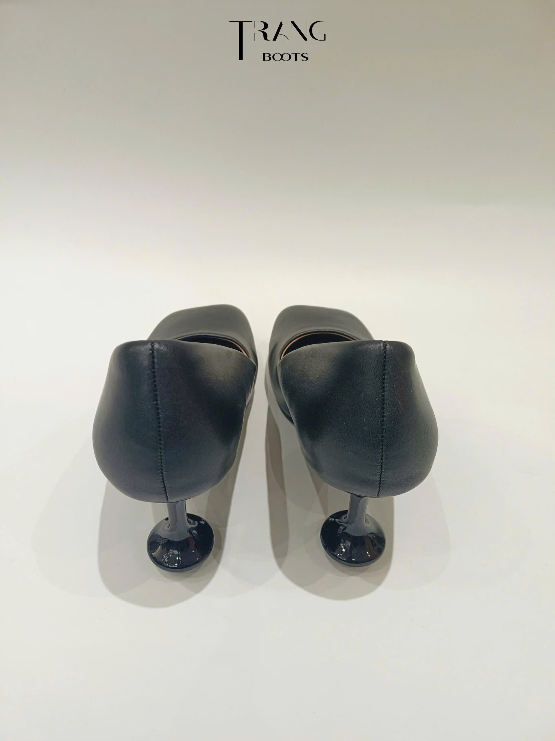 NOIR - LADY ÉLAN - Giày cao gót Mary Jane mũi tròn – thiết kế miệng nông thanh lịch